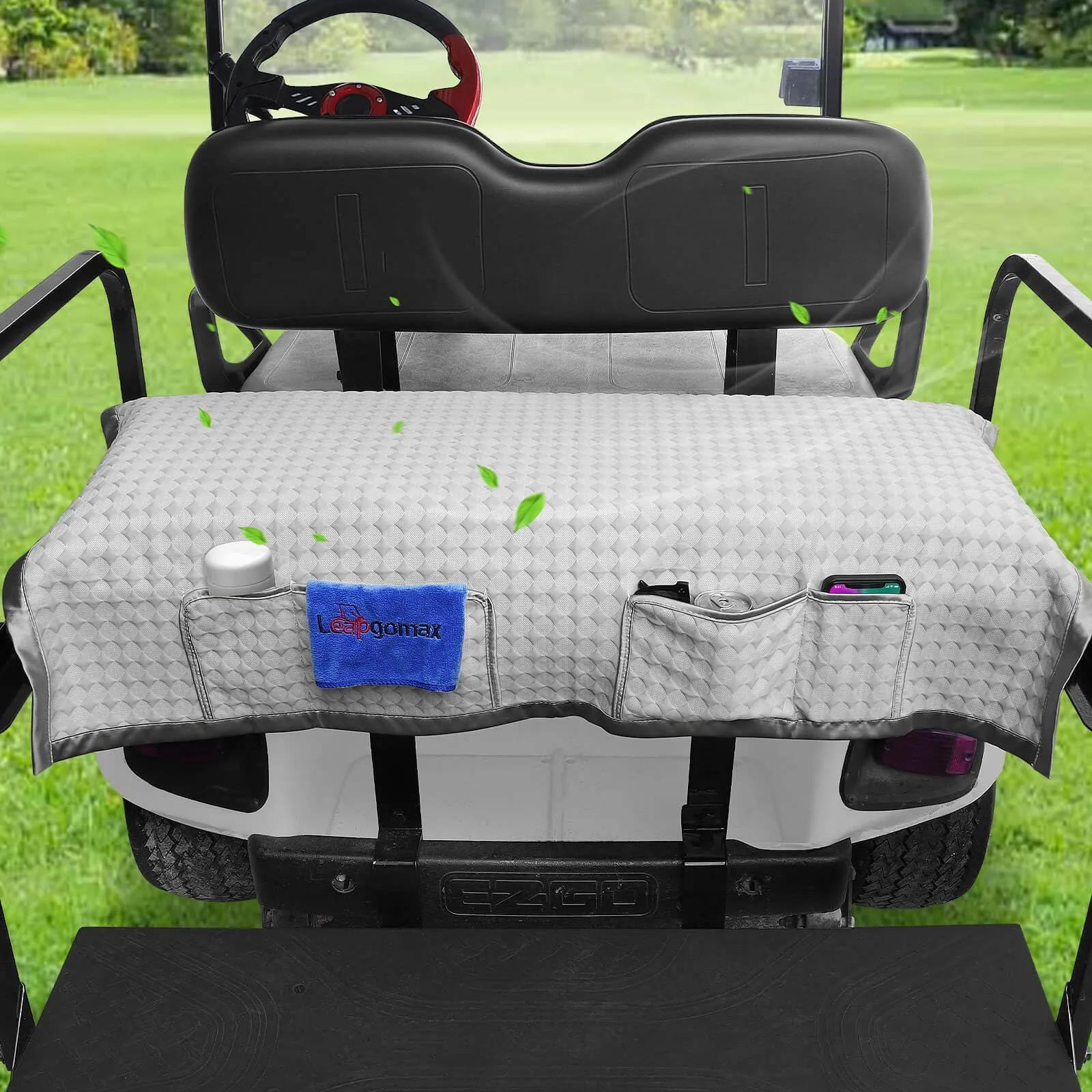 LEAPGOMAX Golf Cart Rear Seat Blanket Cover