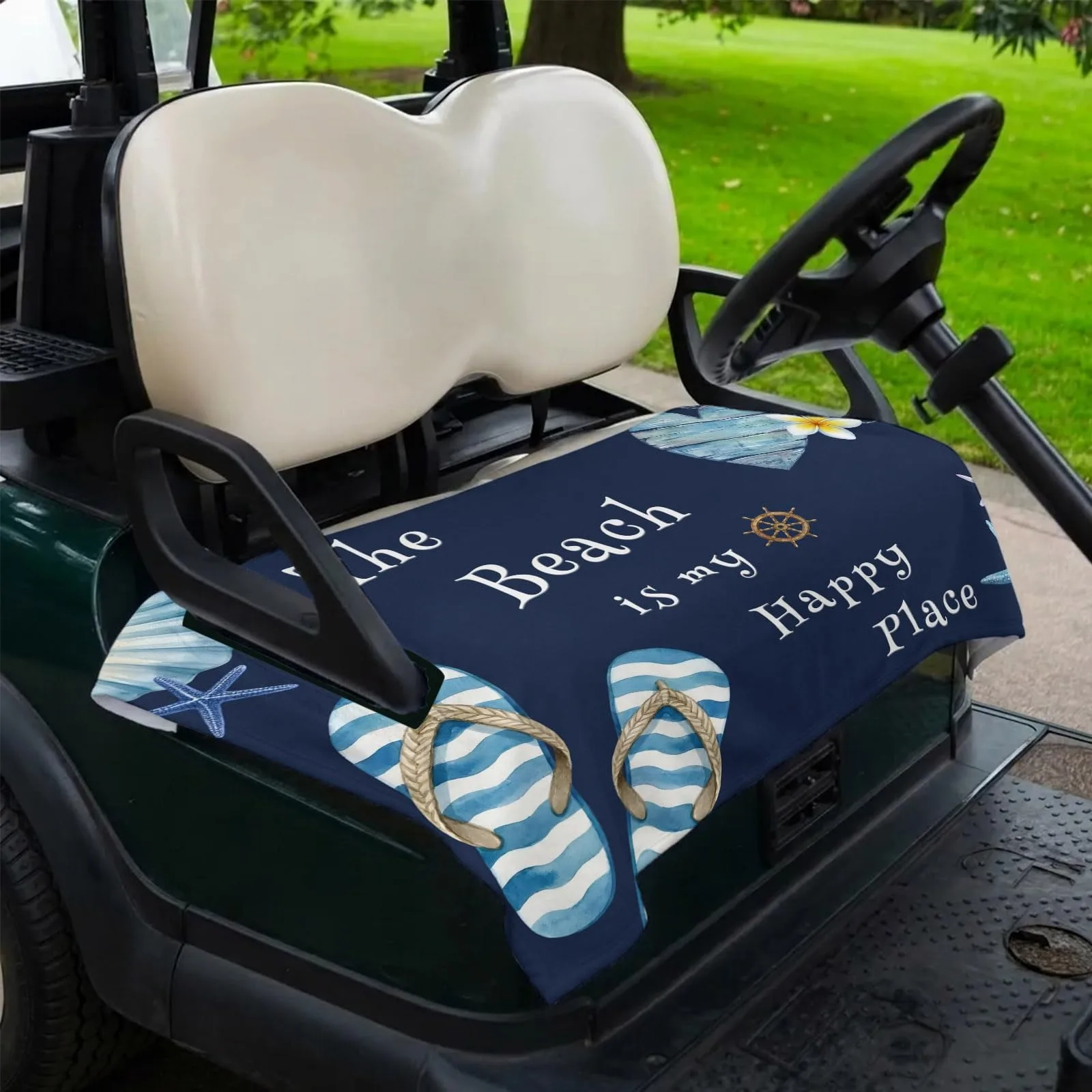 DecorLovee 51 x 31-Inch Golf Cart Seat Cover for 2-Seaters image 2