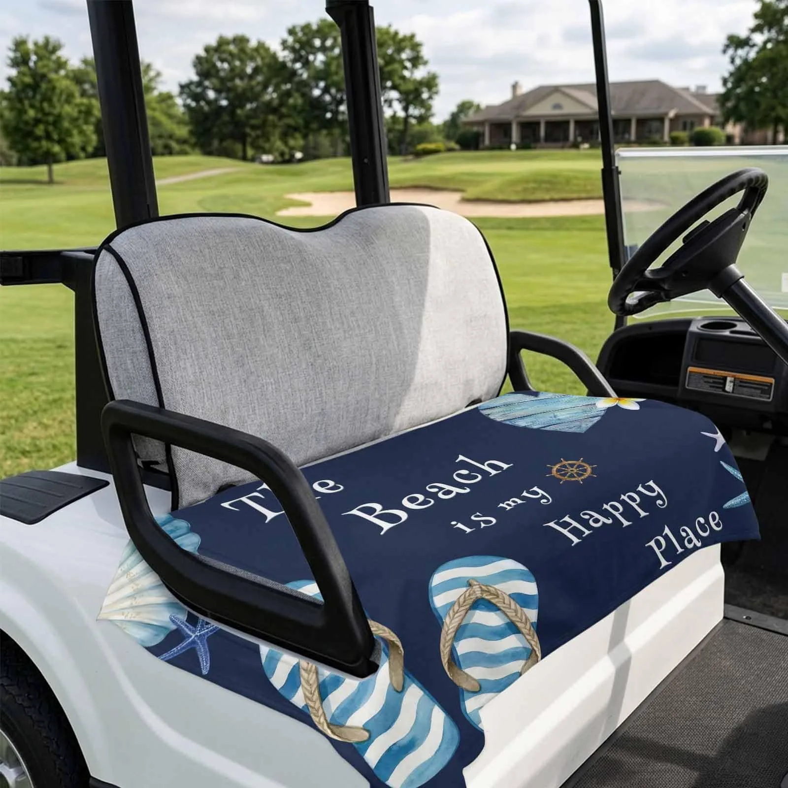 DecorLovee 51 x 31-Inch Golf Cart Seat Cover for 2-Seaters image 4