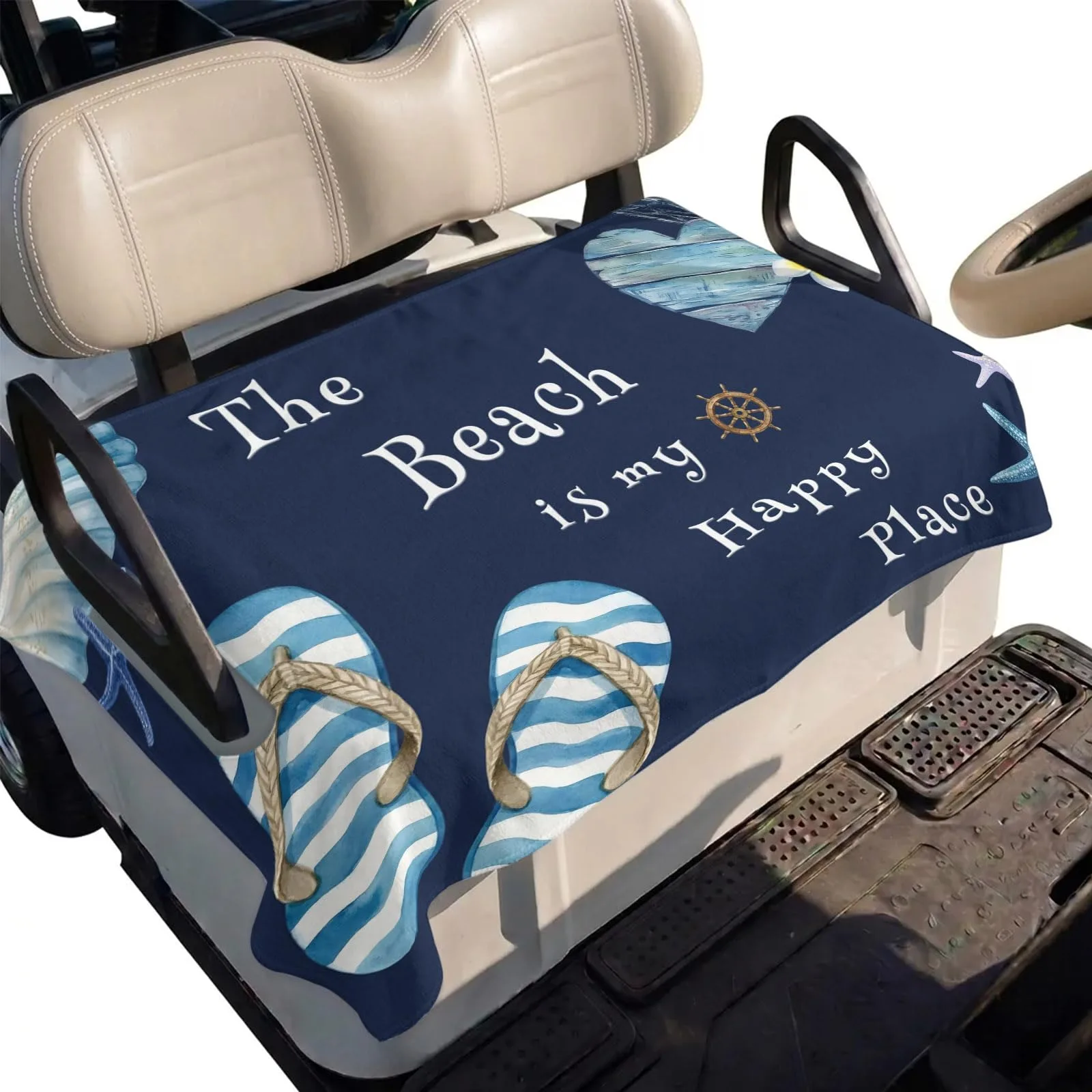 DecorLovee 51 x 31-Inch Golf Cart Seat Cover for 2-Seaters