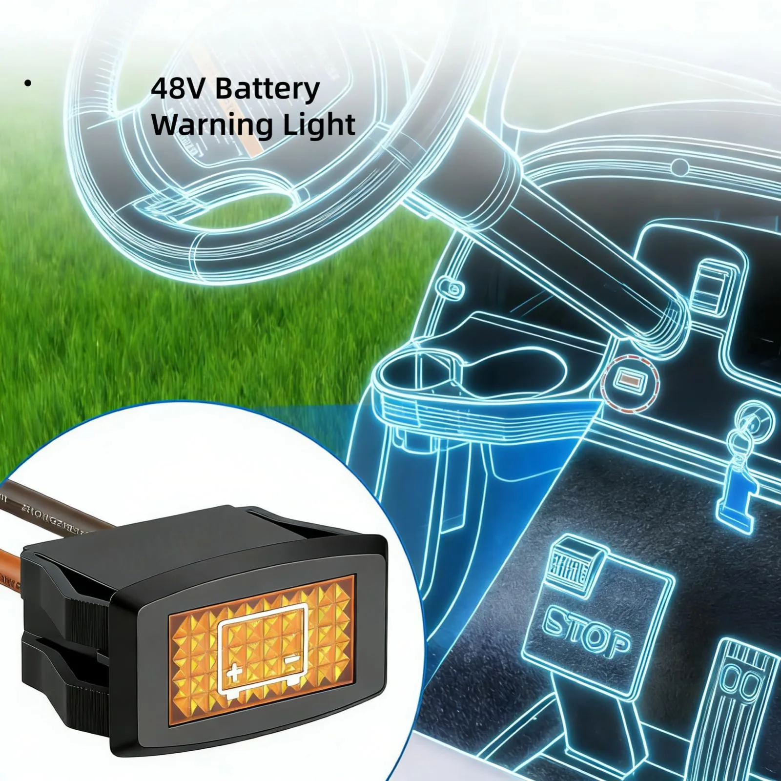 TIGYMSD 48V Battery Warning Light for Club Car Precedent image 4
