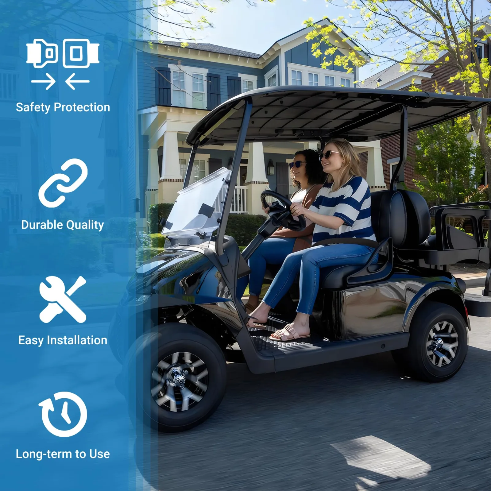 Toriexon Retractable Golf Cart Seat Belt Kit image 2