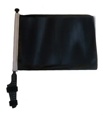 SSP Flags Black Golf Cart Flag with EZ On & Off Bracket