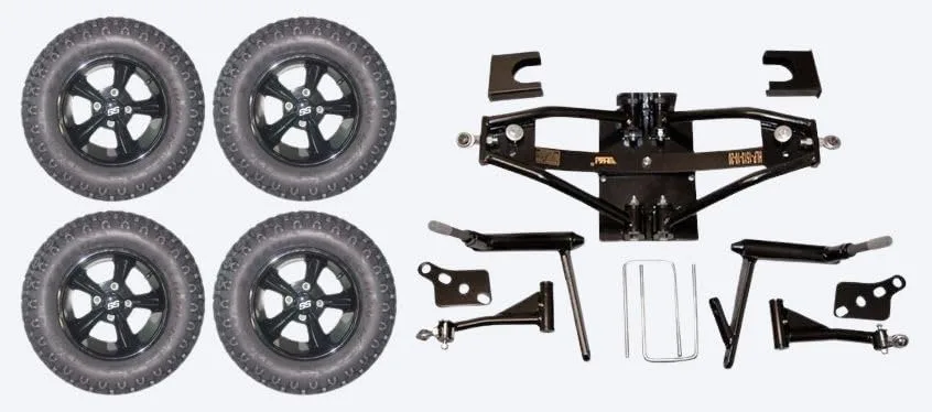 3G K1928-New12 6" A-Arm Lift Kit Combo w/12" Godfather Wheels for Club Car DS (1984-2003)