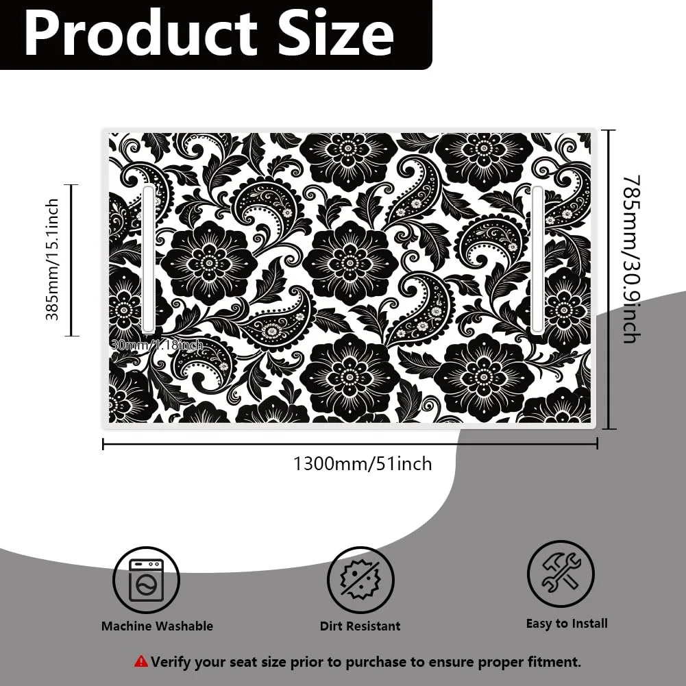 TNKBREEZE Vintage Flower Golf Cart Seat Cover image 2