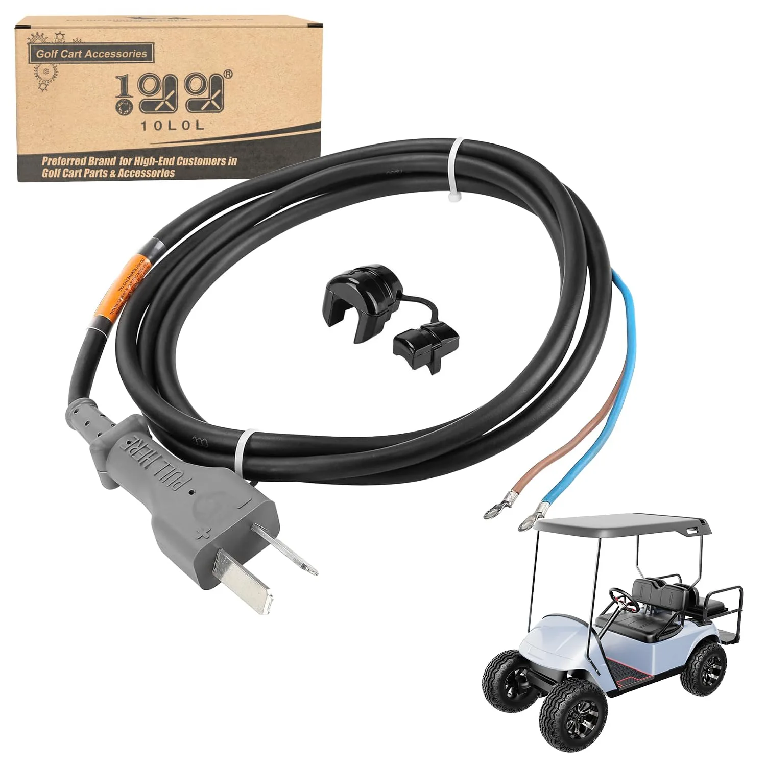 10L0L 36V 10ft 2-Prong Crow Foot DC Charger Cord — 14835-G1