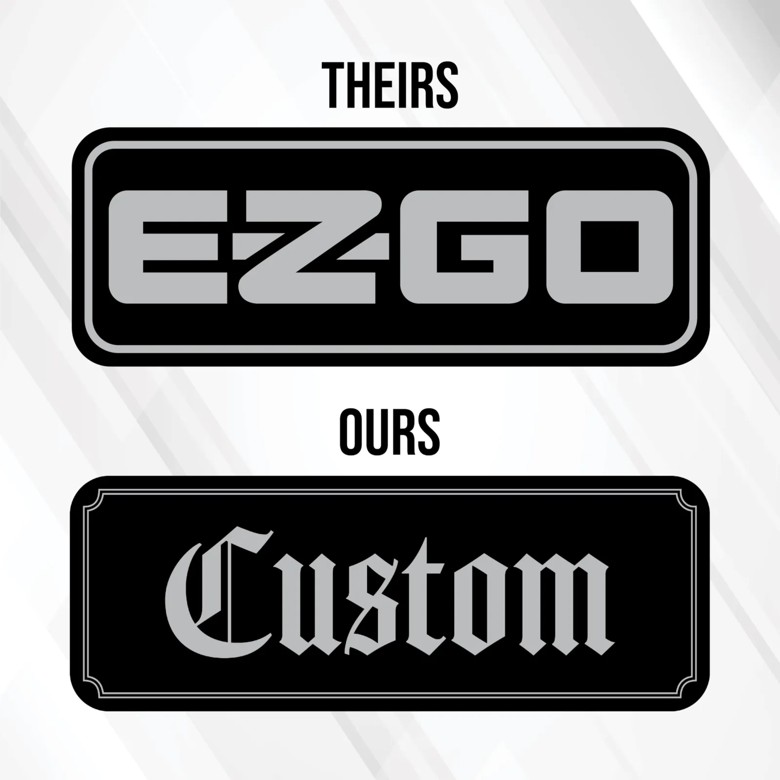 Custom Gimme Golf USA Name Plate for E-Z-GO RXV image 2