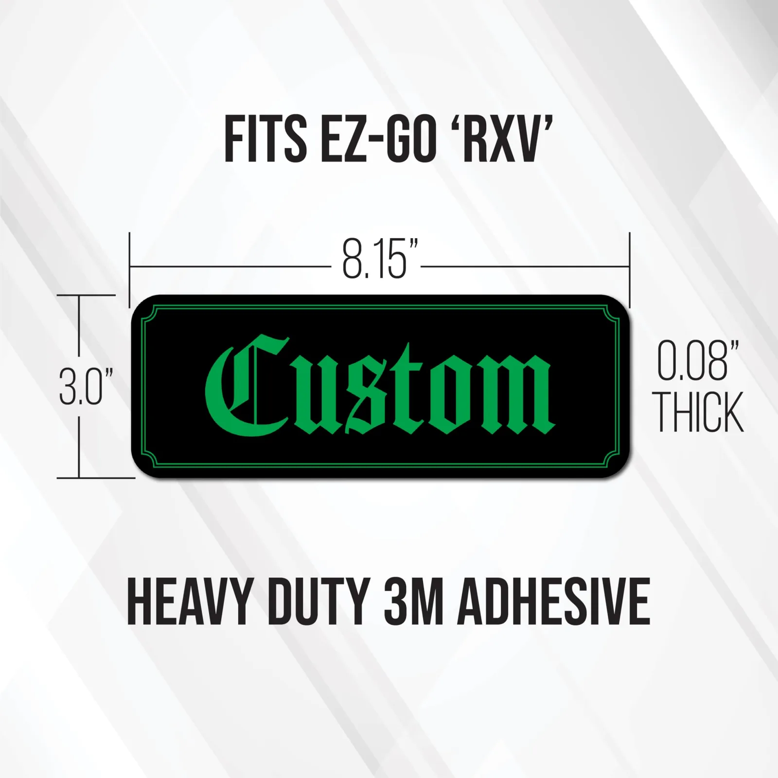 Custom Gimme Golf USA Name Plate for E-Z-GO RXV image 4
