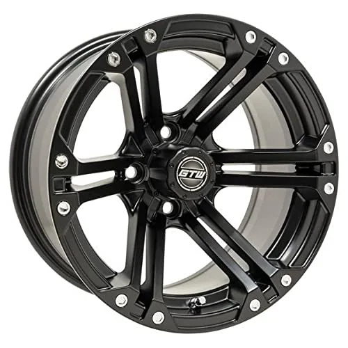 GTW Specter 14-Inch Matte Black Golf Cart Wheel Set image 2