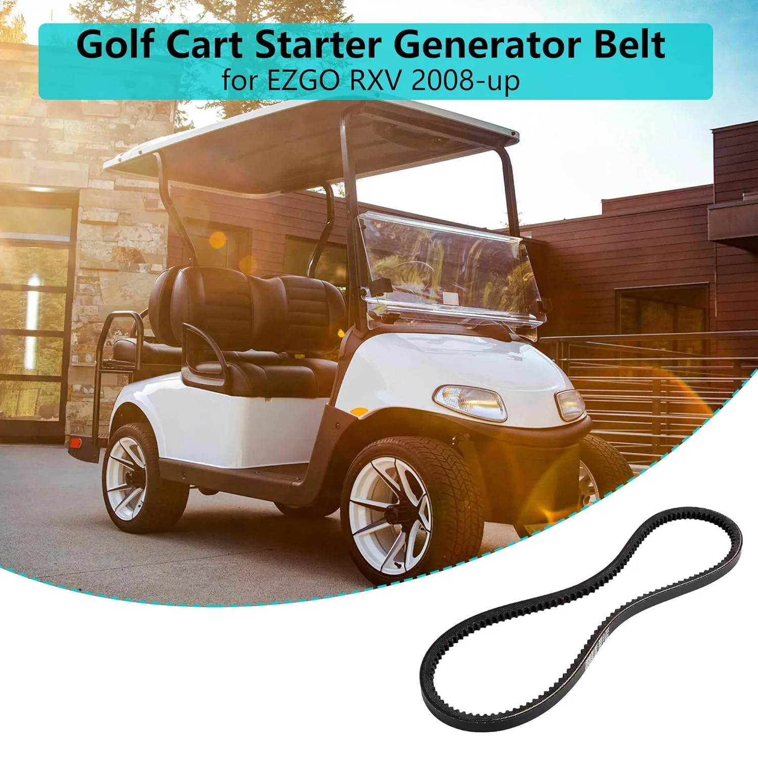 10L0L Golf Cart Starter Generator Belt 606138 image 4