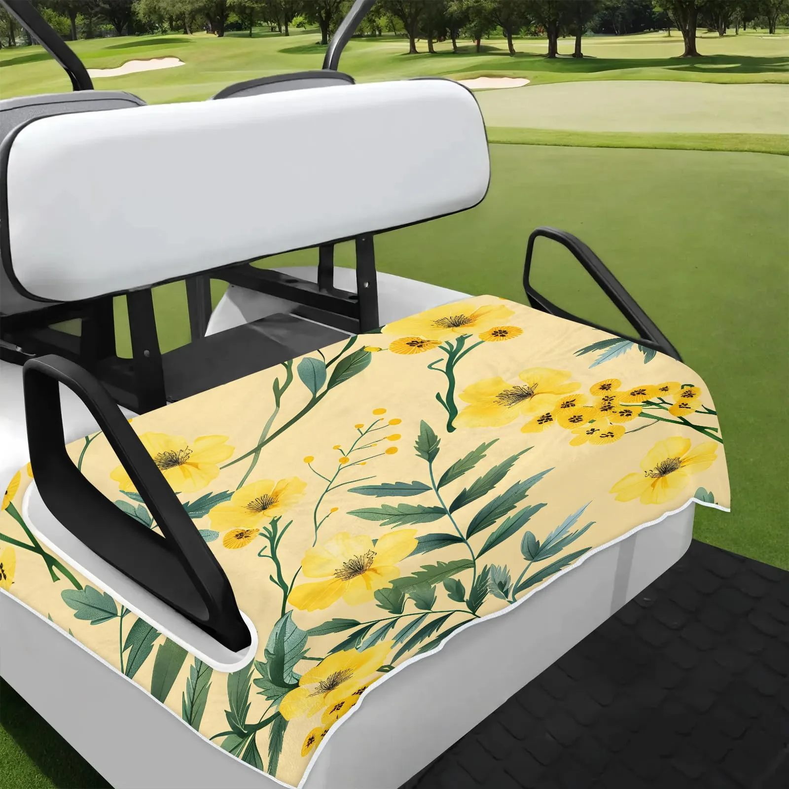 Tiveruda Golf Cart Seat Cover Blanket for Double Seats