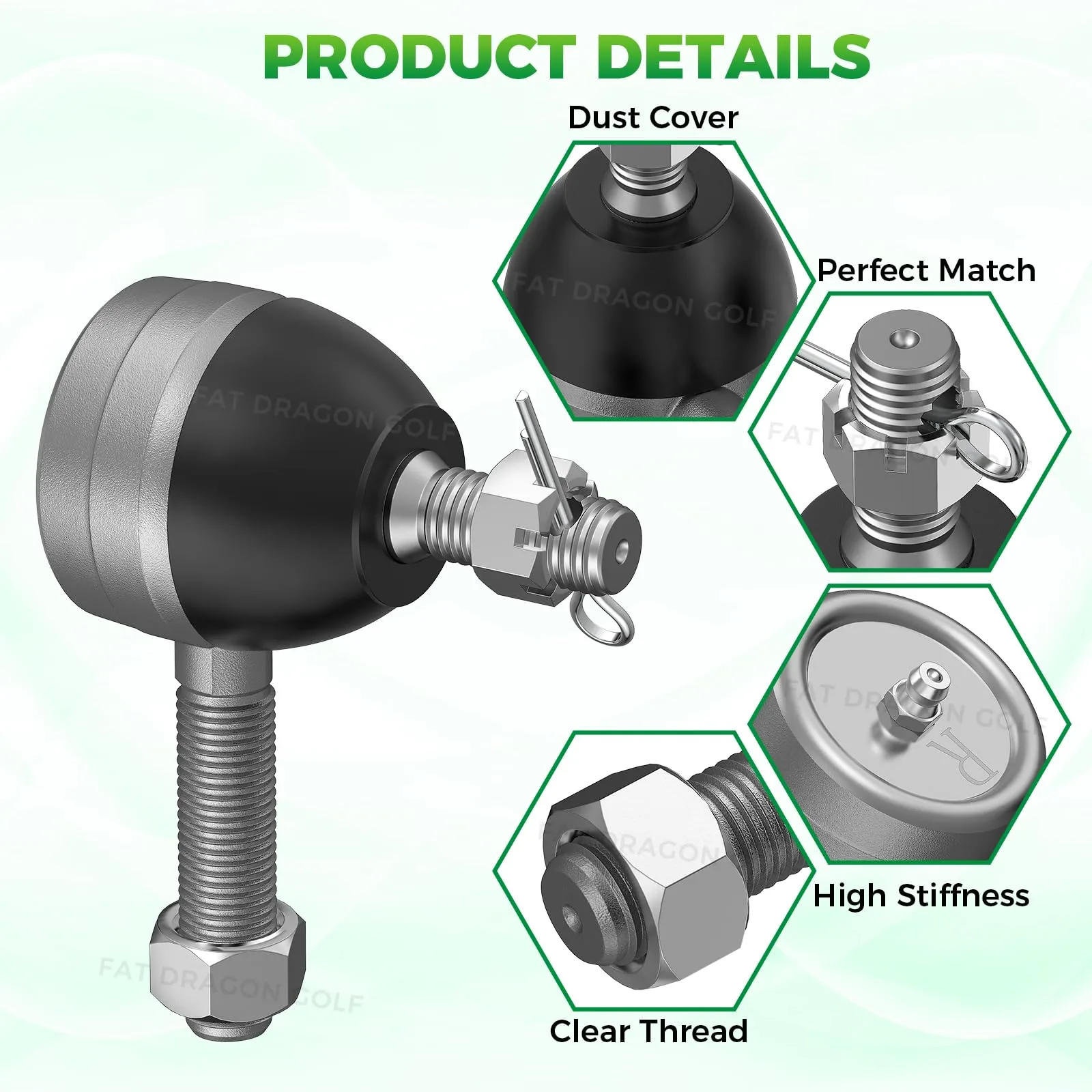 Panglong Tie Rod End Set for Club Car DS 1976-2008 image 2