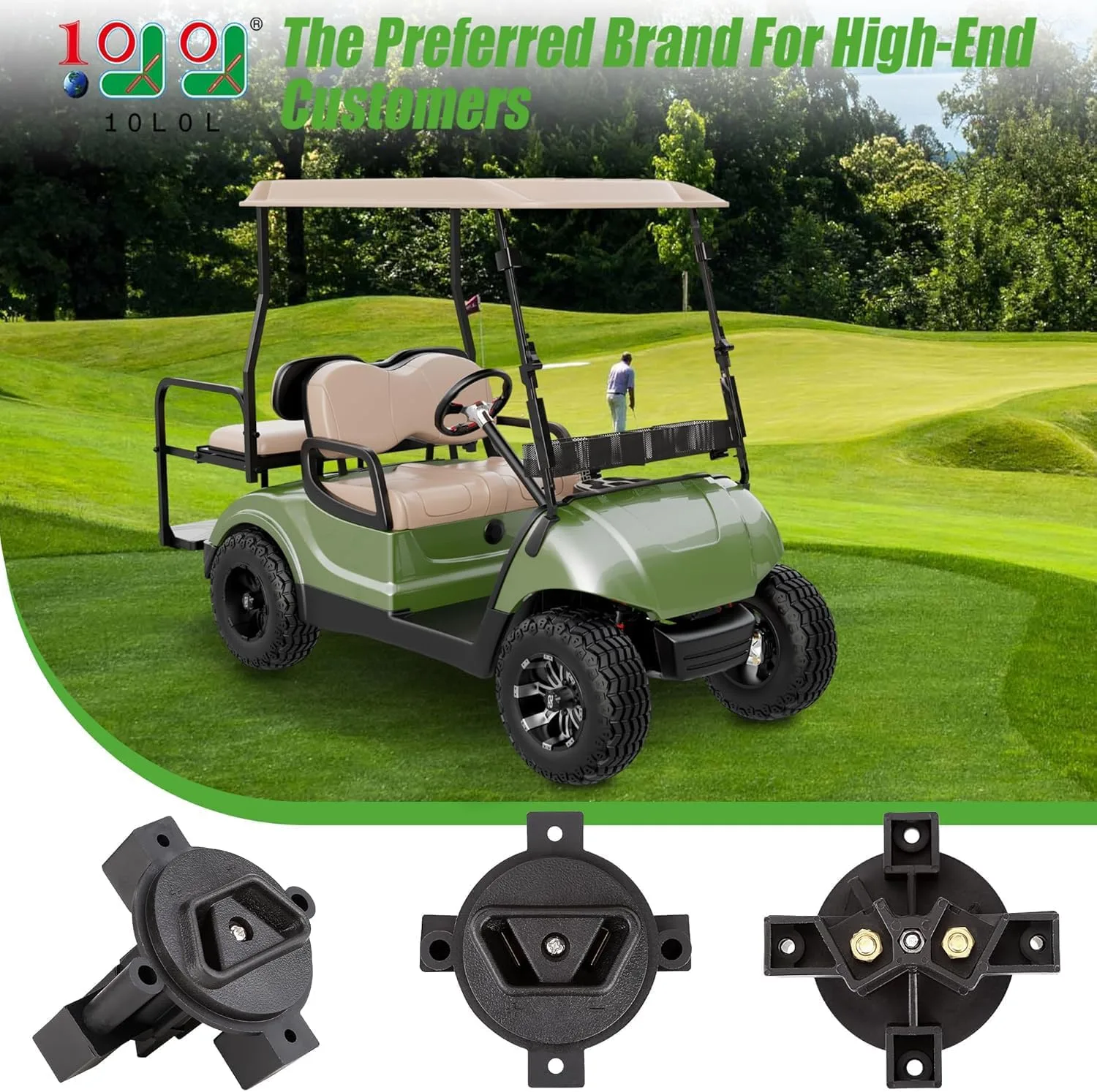 10L0L 36V Golf Cart 2-Prong Charger Receptacle image 2