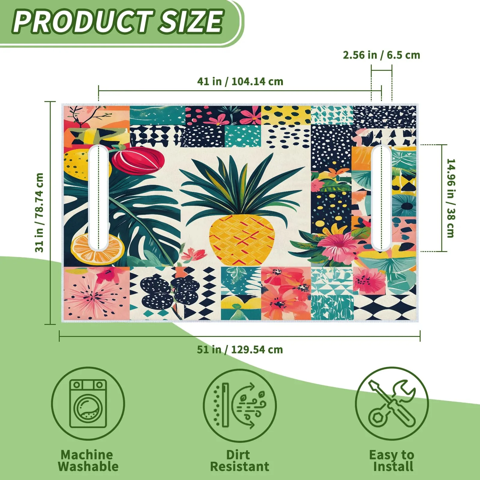 Tiveruda Tropical Pineapple Golf Cart Seat Cover image 2