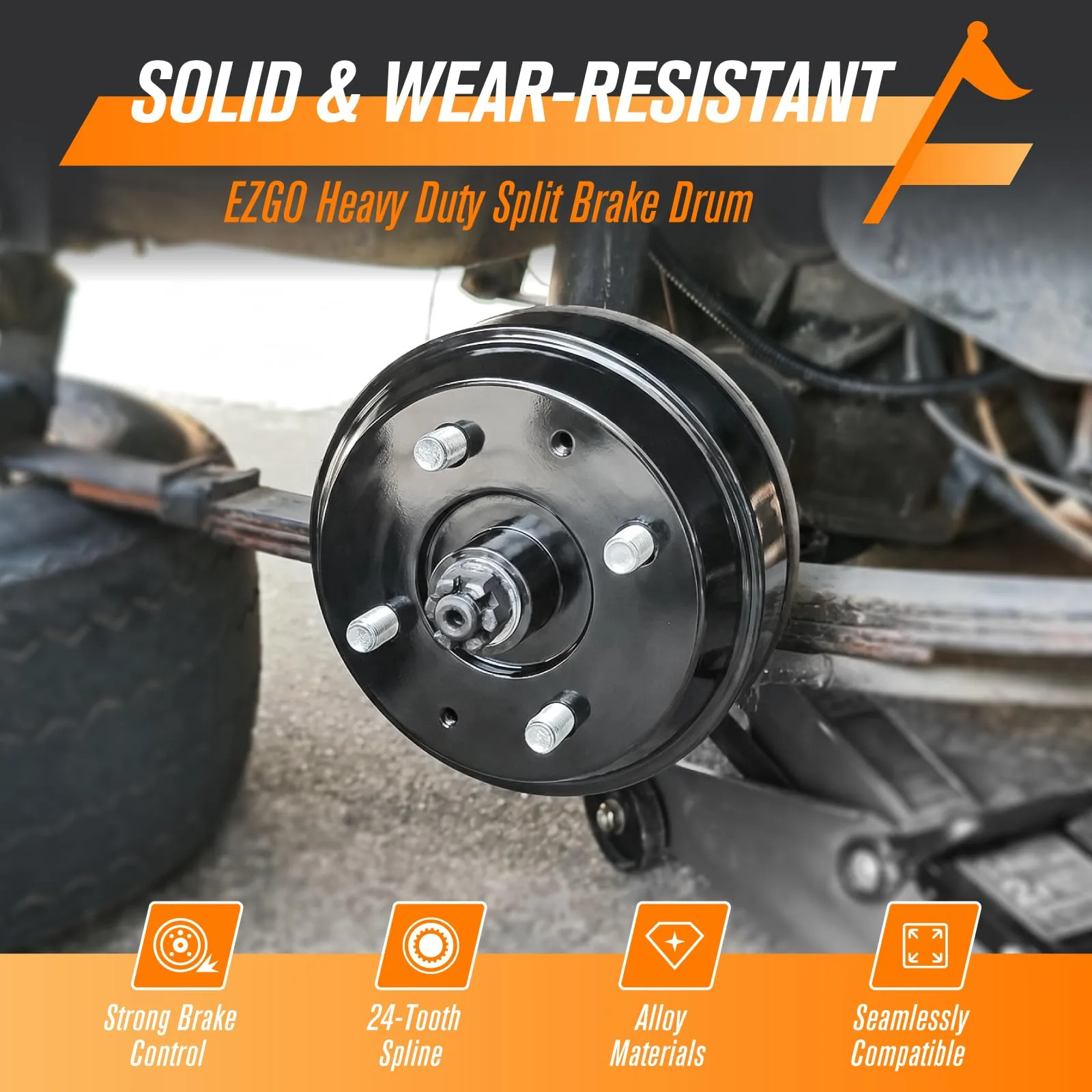 GODCTSUP EZGO TXT Split Brake Drum and Rear Hub image 2