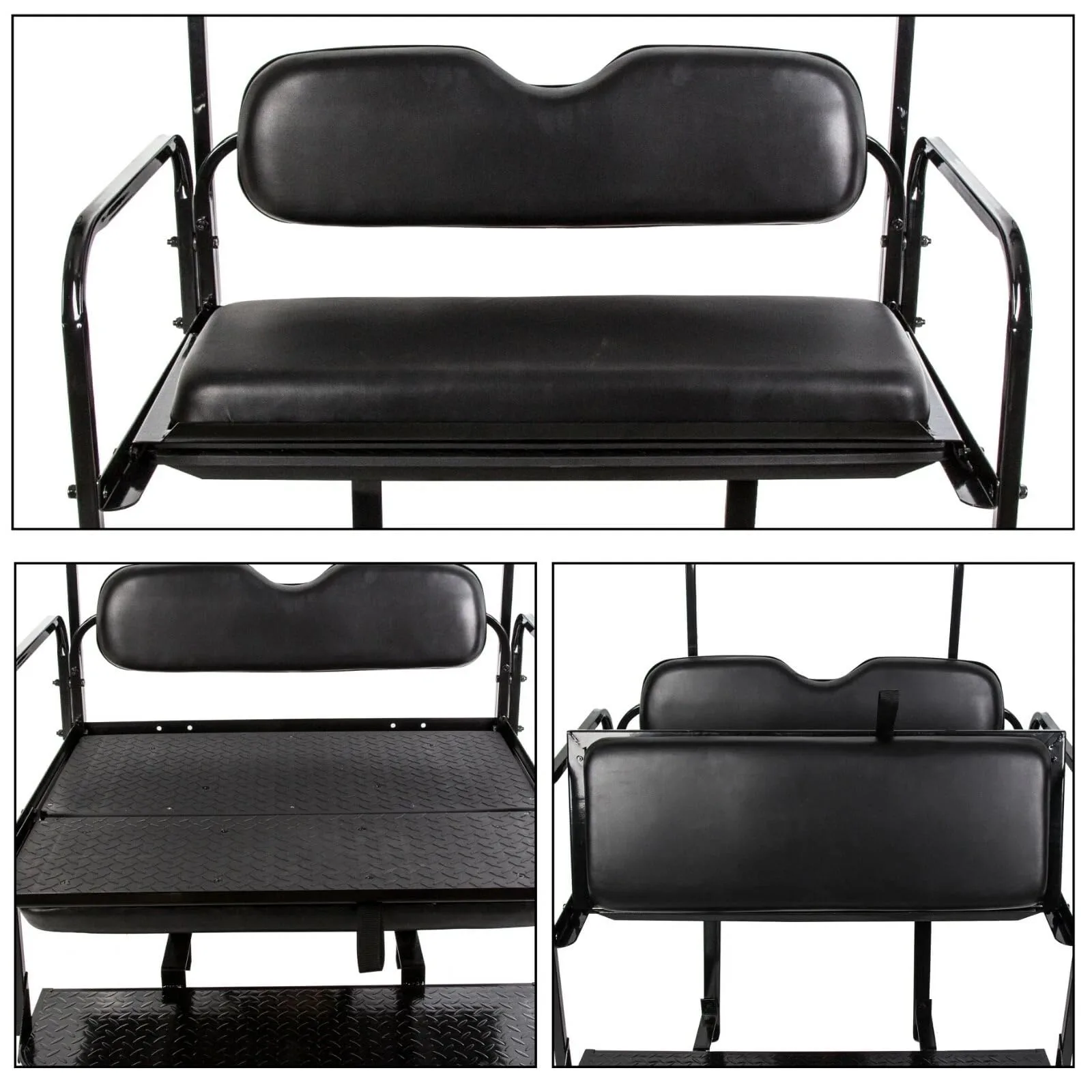 Rear Flip Seat with Grab Bar for E-Z-GO TXT 1994-2013 image 4