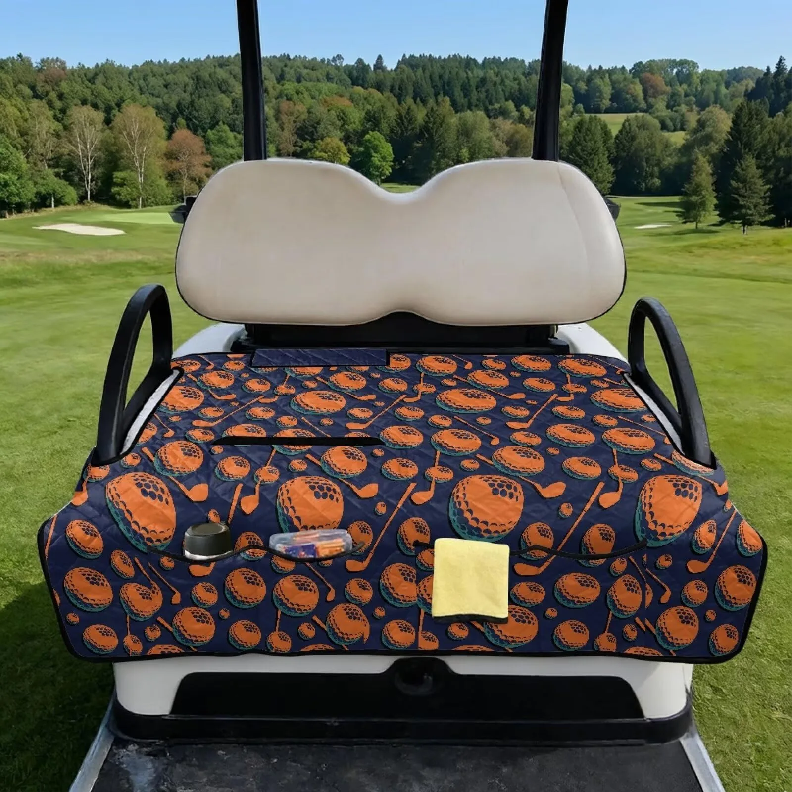 Suhoaziia 2-Seat Golf Cart Cover with 4 Front Pockets – CZQ44-7-28 image 2