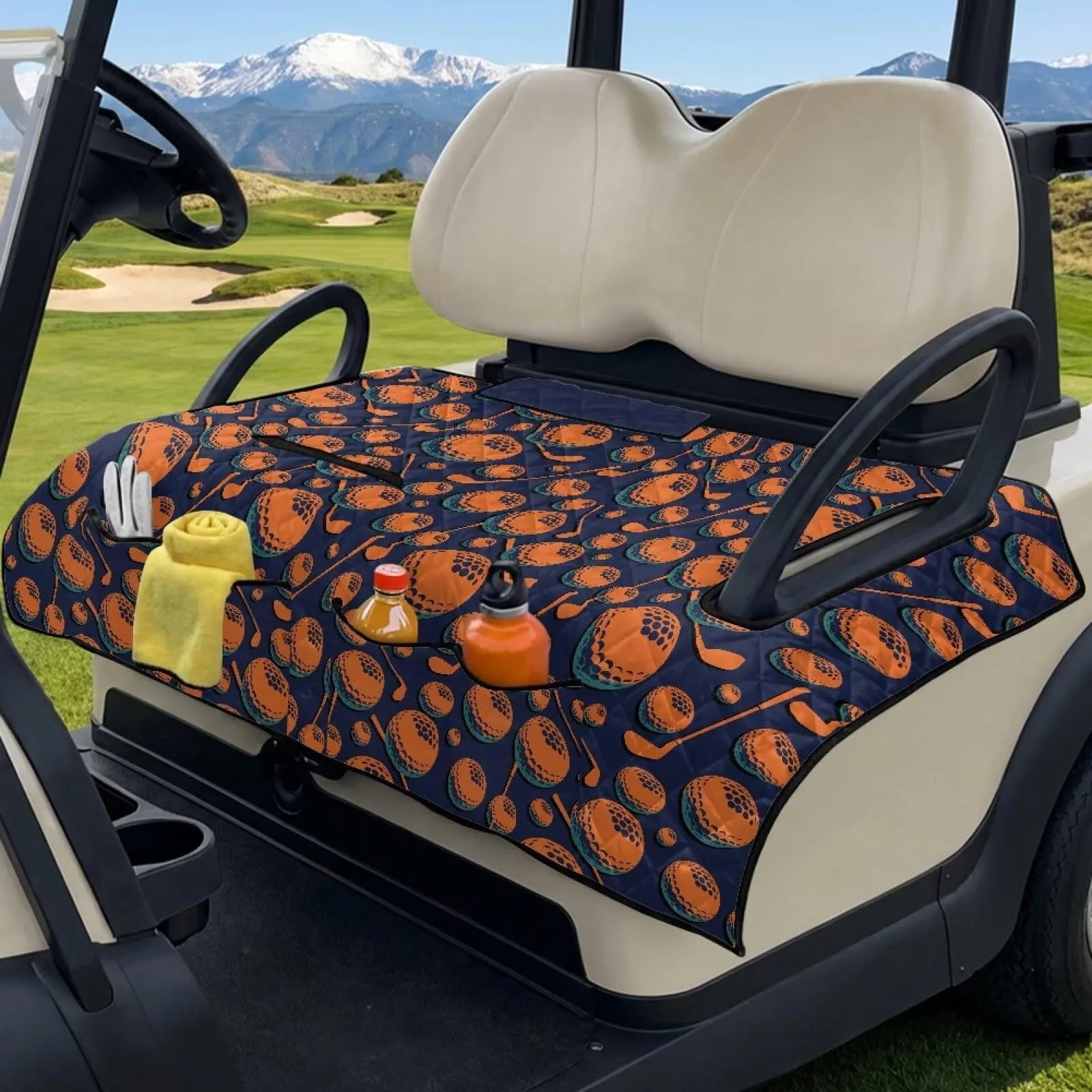 Suhoaziia 2-Seat Golf Cart Cover with 4 Front Pockets – CZQ44-7-28 image 3