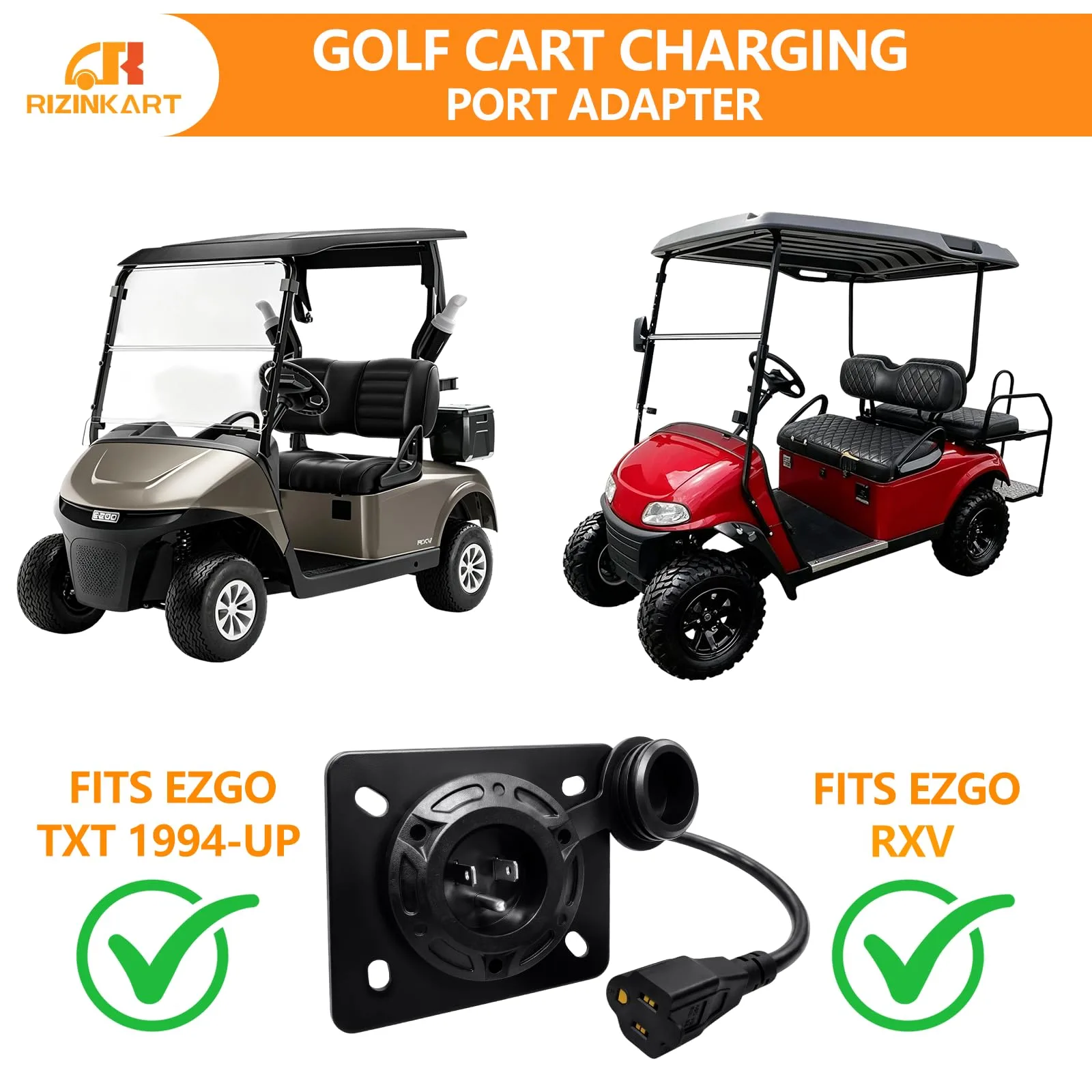 RIZINKART Charging Port Adapter for E-Z-GO TXT/RXV image 2