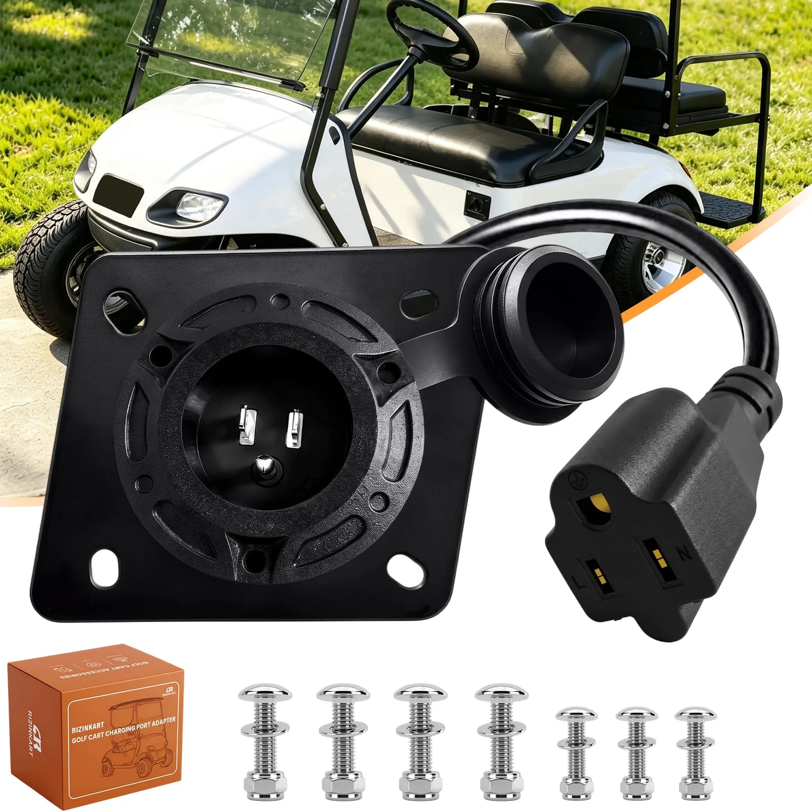 RIZINKART Charging Port Adapter for E-Z-GO TXT/RXV