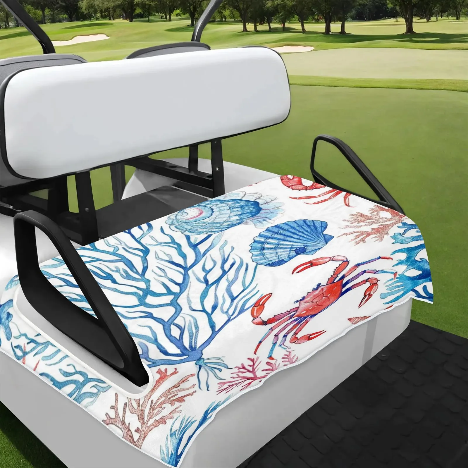 Tiveruda Golf Cart Seat Cover for Double Seats, 51 x 31 in