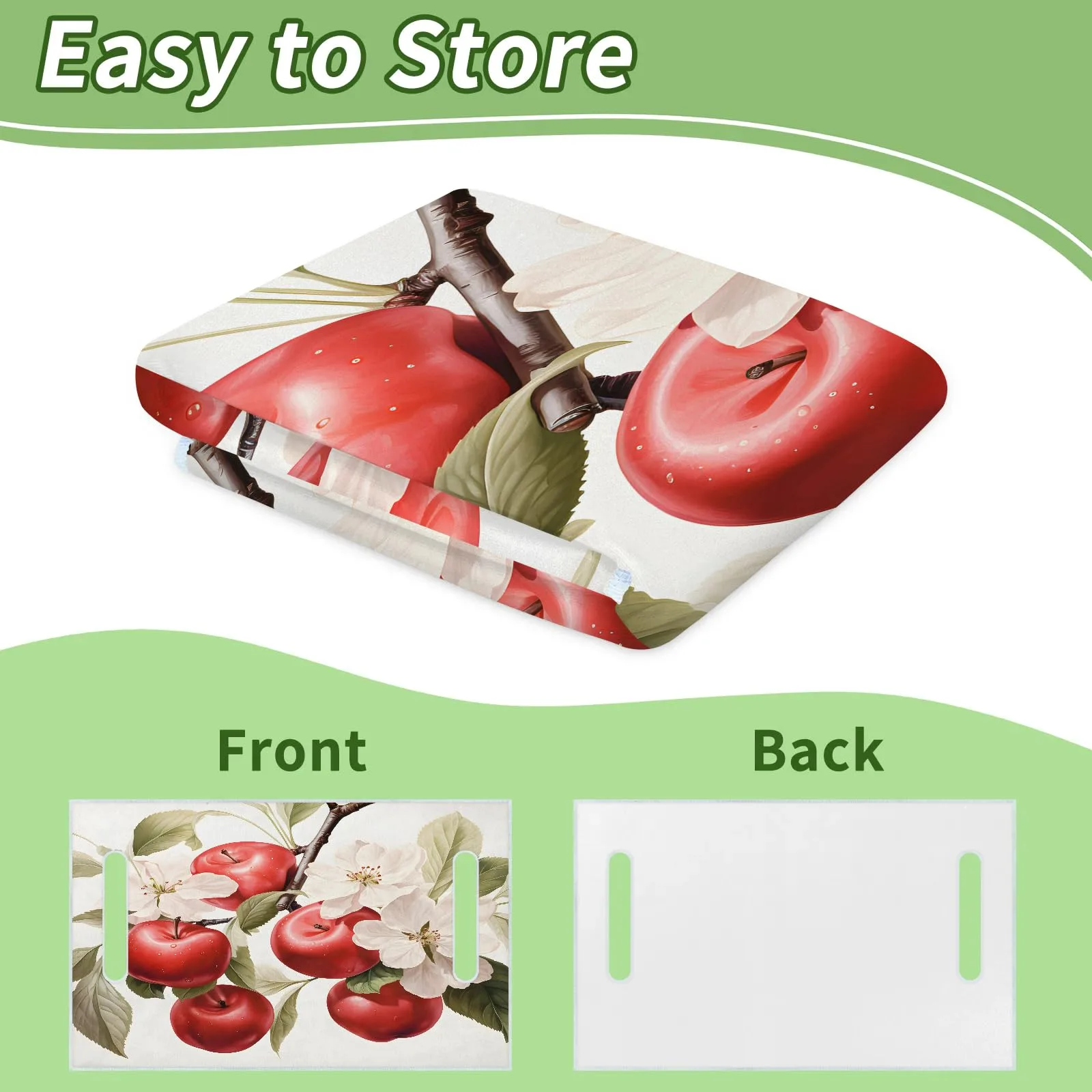 Tiveruda Apple Flower Golf Cart Seat Cover, 51 x 31 in image 4