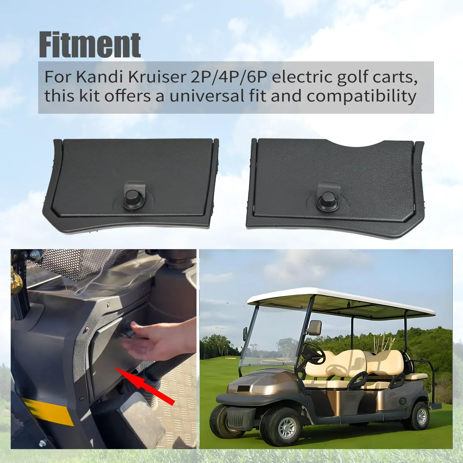 XQK Glove Box Door Kit for Kandi Kruiser Golf Carts image 2