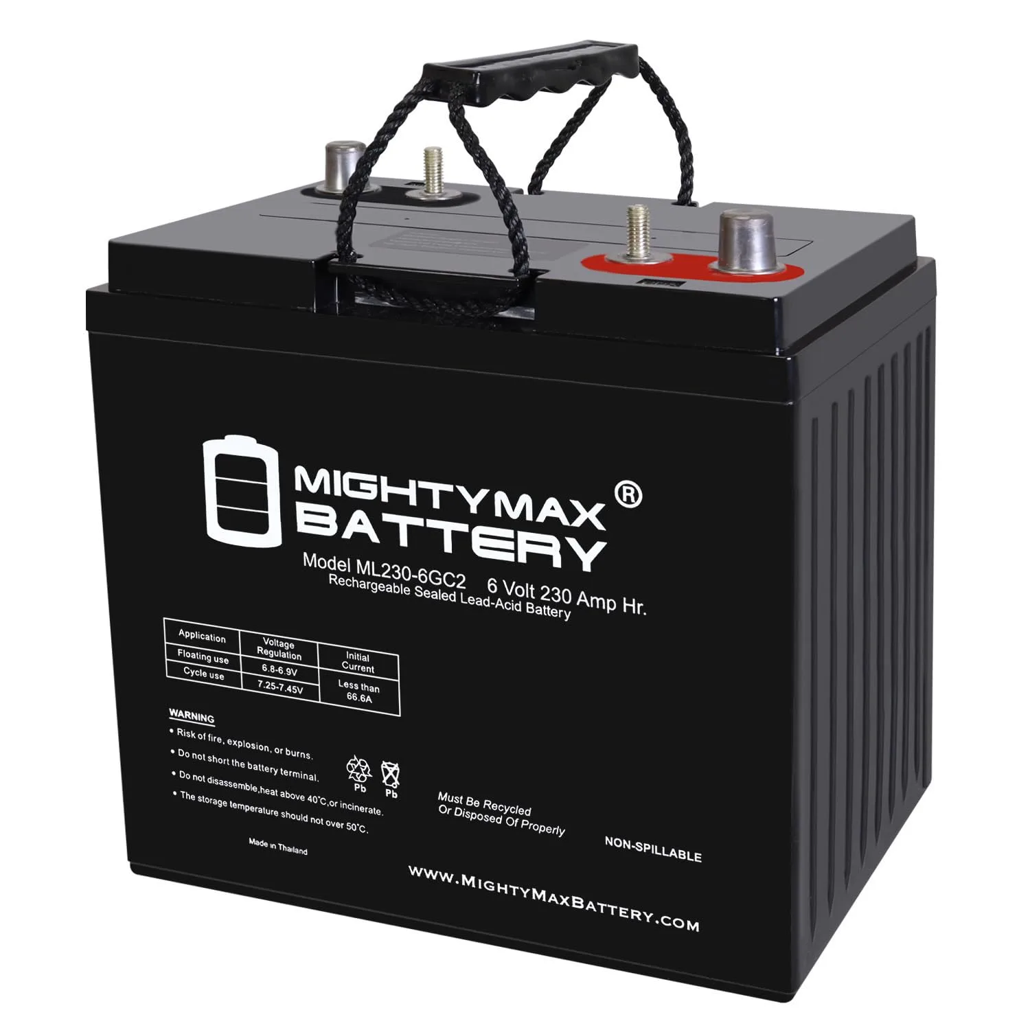 Mighty Max ML230-6GC2 6V 230Ah Golf Cart Battery