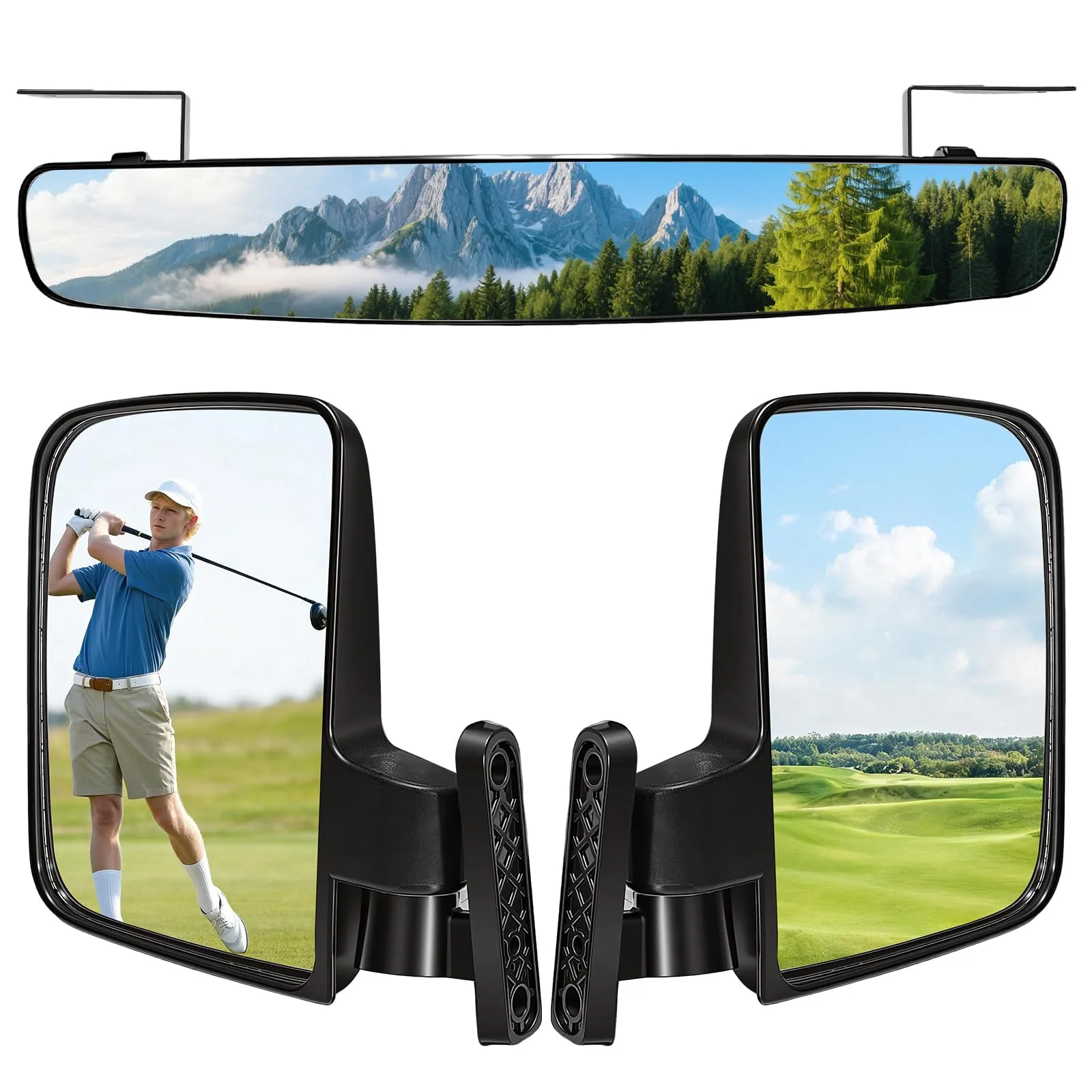 faranzee GSM-Y001 Folding Side & Panoramic Rear View Mirror Kit image 2