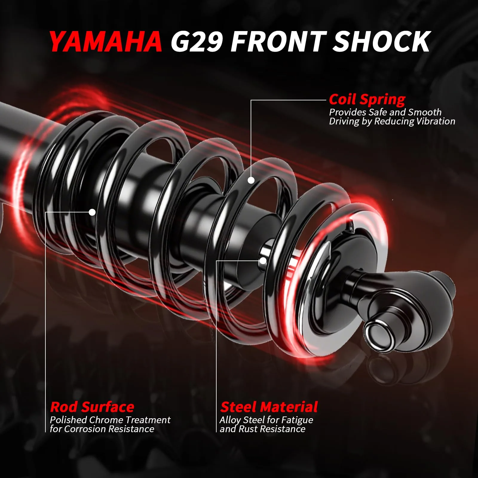 CASISPRO Front Shocks for Yamaha Drive G29 2007-2016 image 3