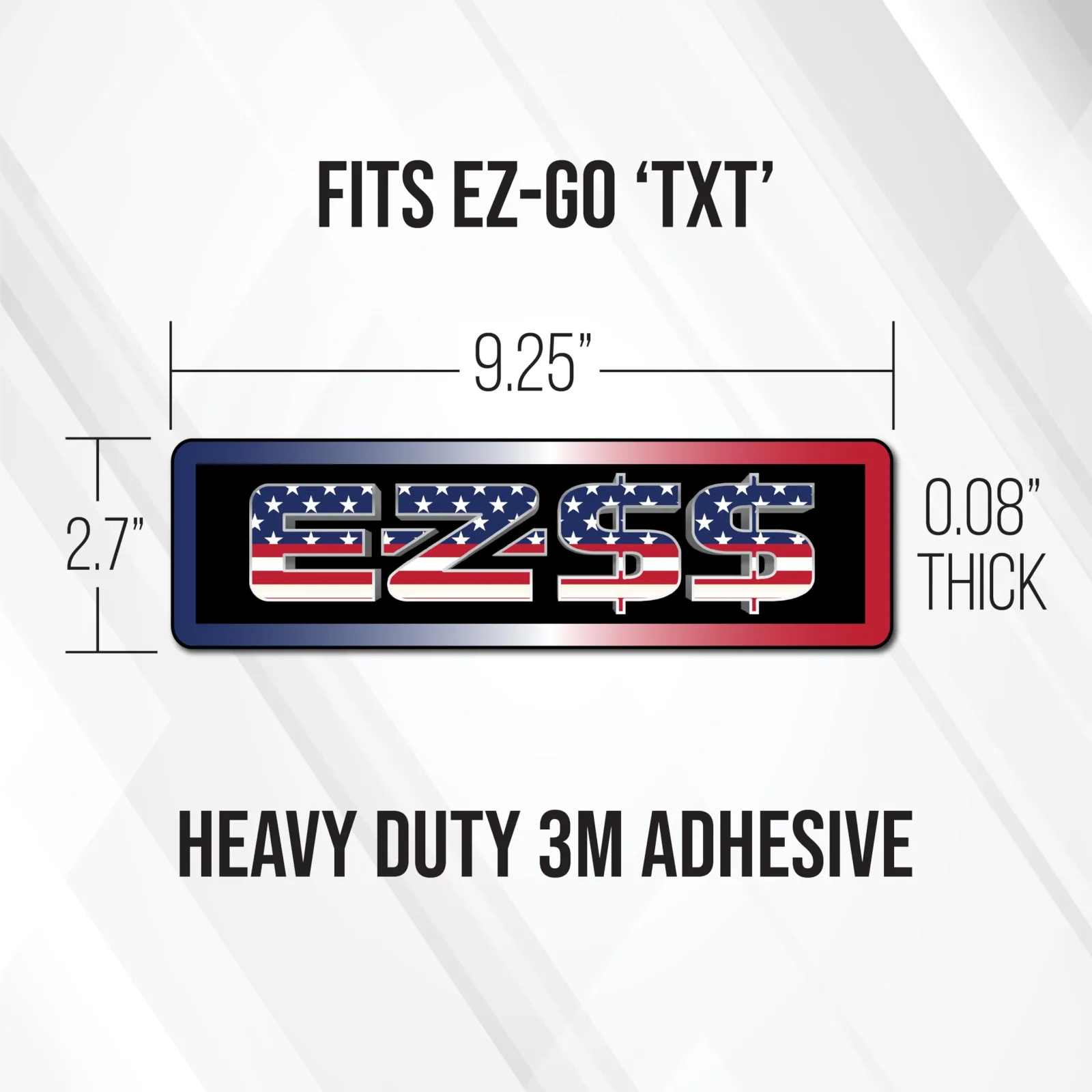 Gimme Golf USA American Flag Name Plate for E-Z-GO TXT image 4
