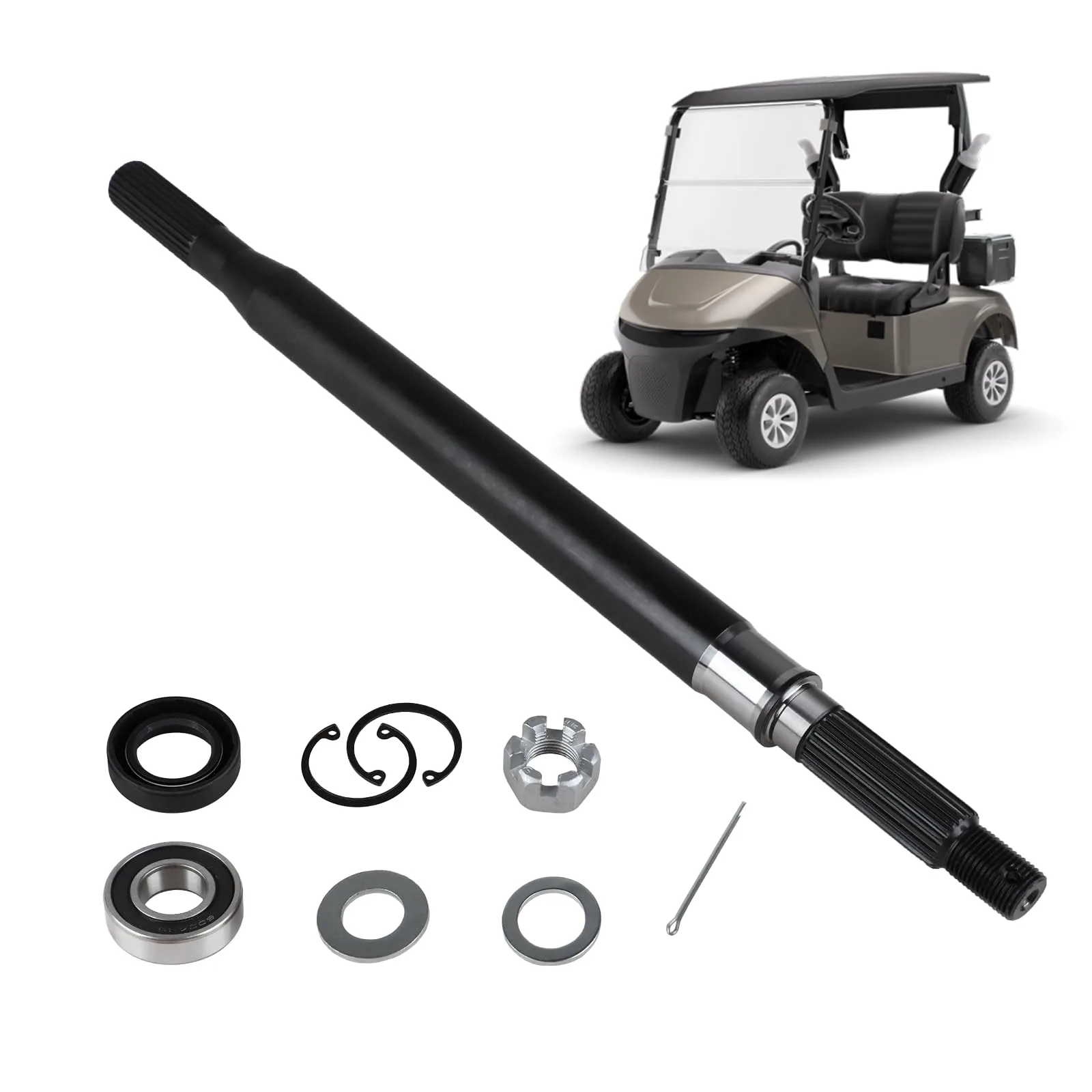 EvTok Rear Axle Shaft Kit for E-Z-G-O RXV Electric Golf Cart