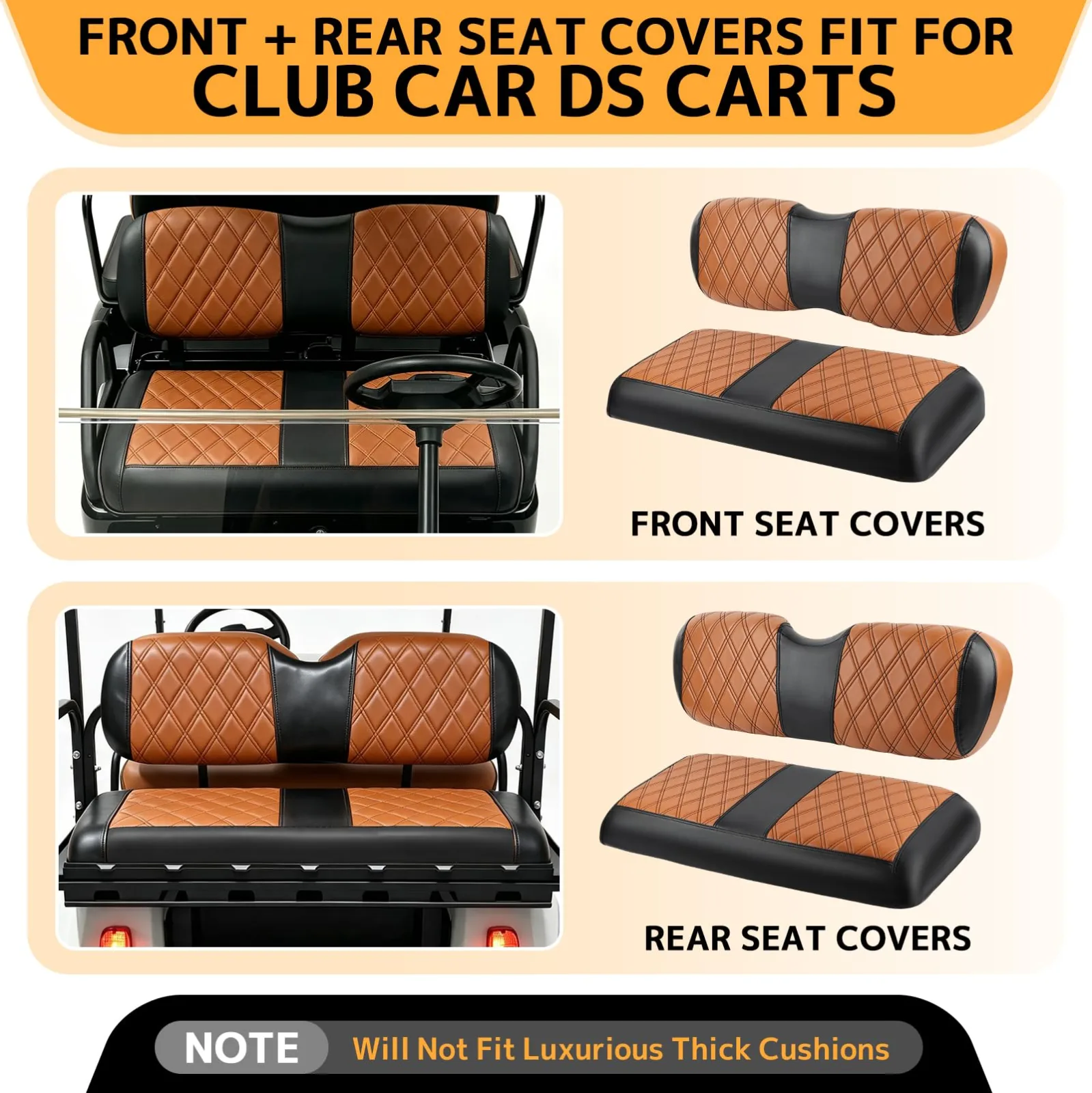 JAOGAUS GCSC1004 Seat Covers for Club Car DS image 2
