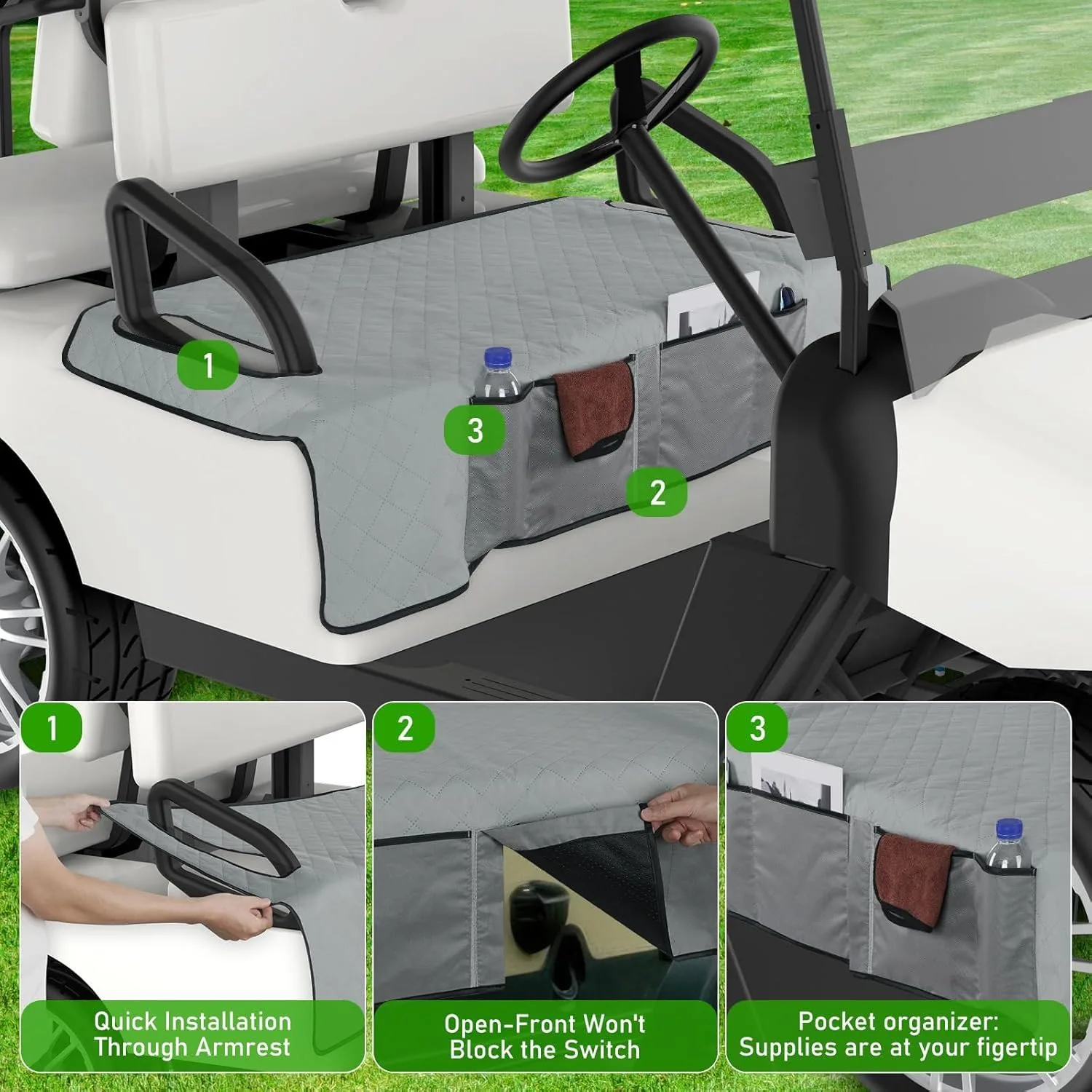 AUPTIM Rear Seat Cover for E-Z-GO Valor 4-Passenger image 3