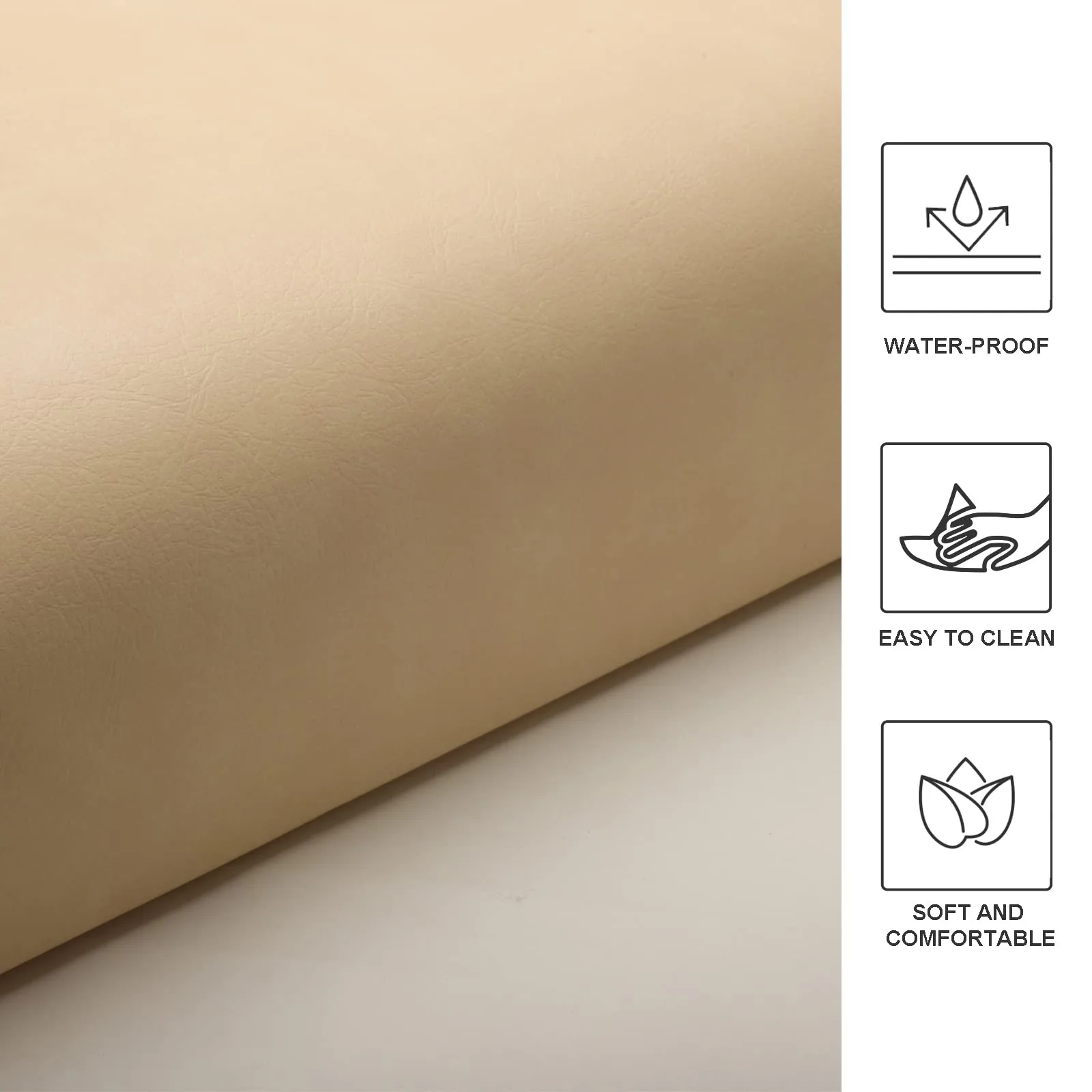 Roykaw Golf Cart Rear Flip Seat Cushions, Buff image 3