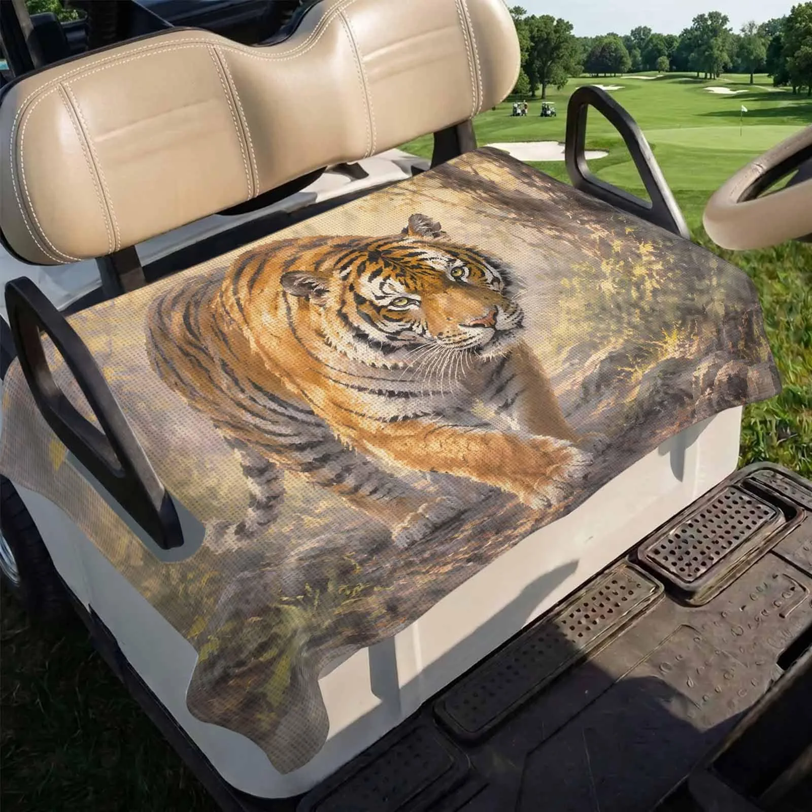 Hokiten Microfiber 2-Person Golf Cart Seat Cover — 51 x 31 in image 3