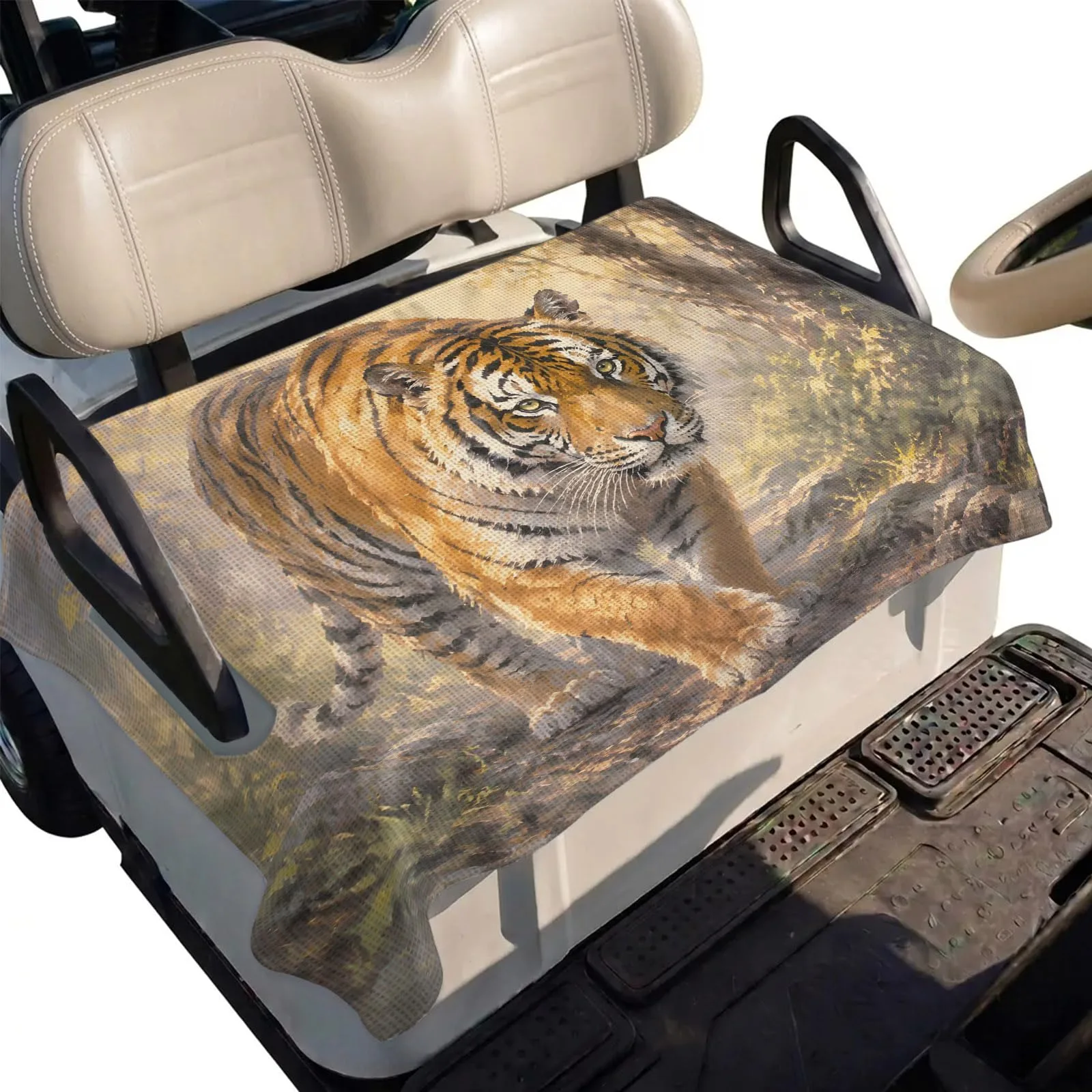 Hokiten Microfiber 2-Person Golf Cart Seat Cover — 51 x 31 in