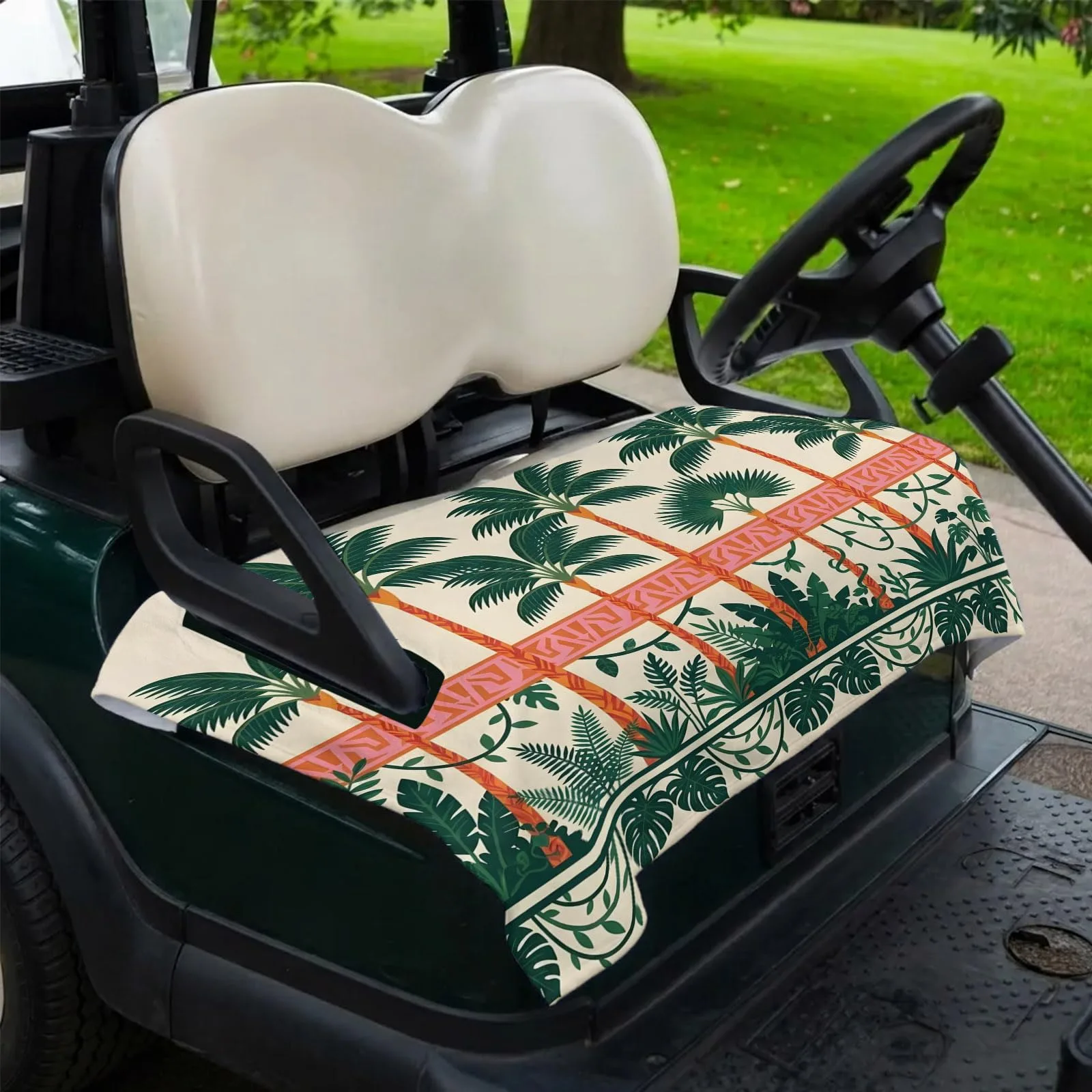 Trosturdspn 51" x 31" Palm Trees Microfiber Golf Cart Seat Towel/Cover