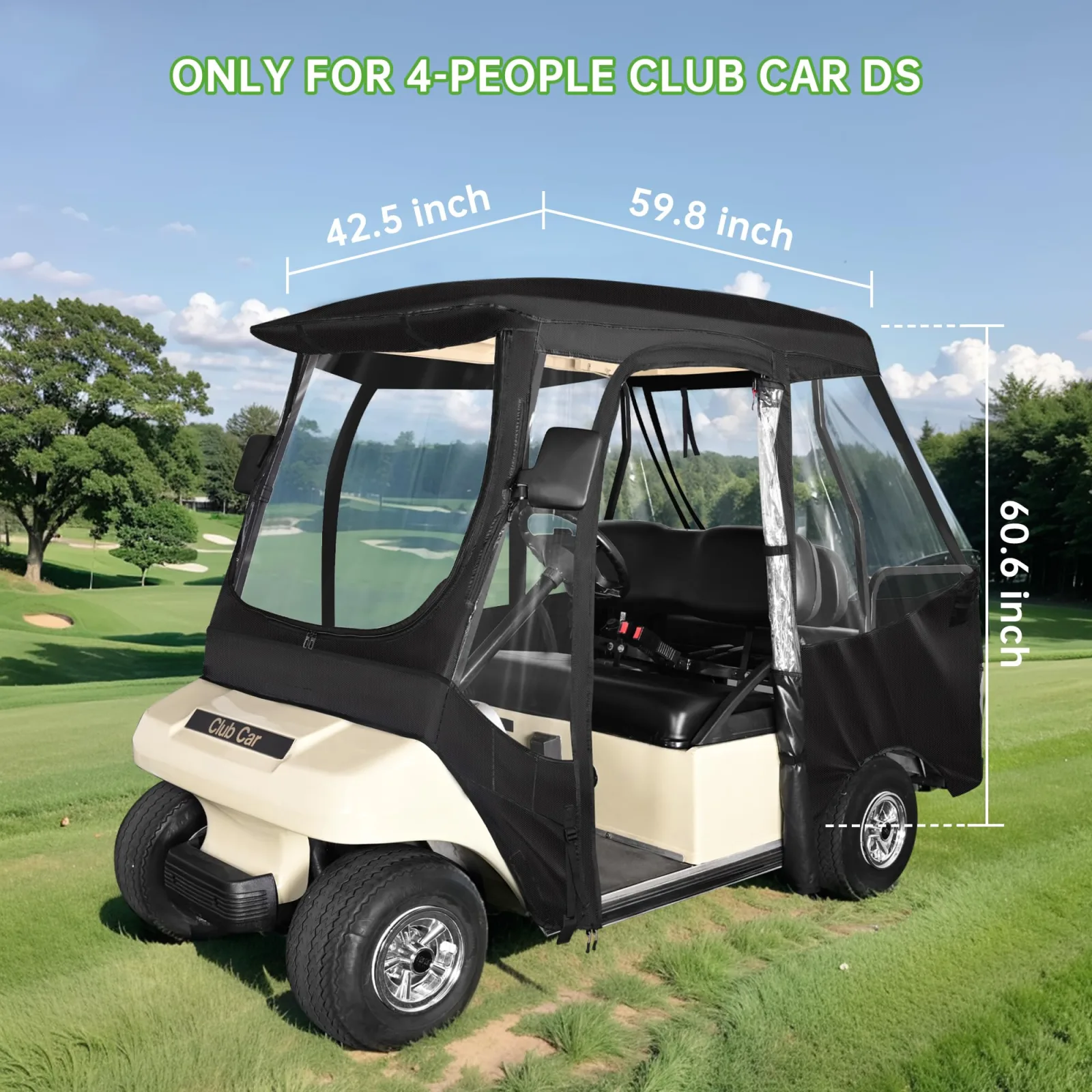10L0L Club Car DS 2+2 Golf Cart Enclosure with Speaker Mount image 2