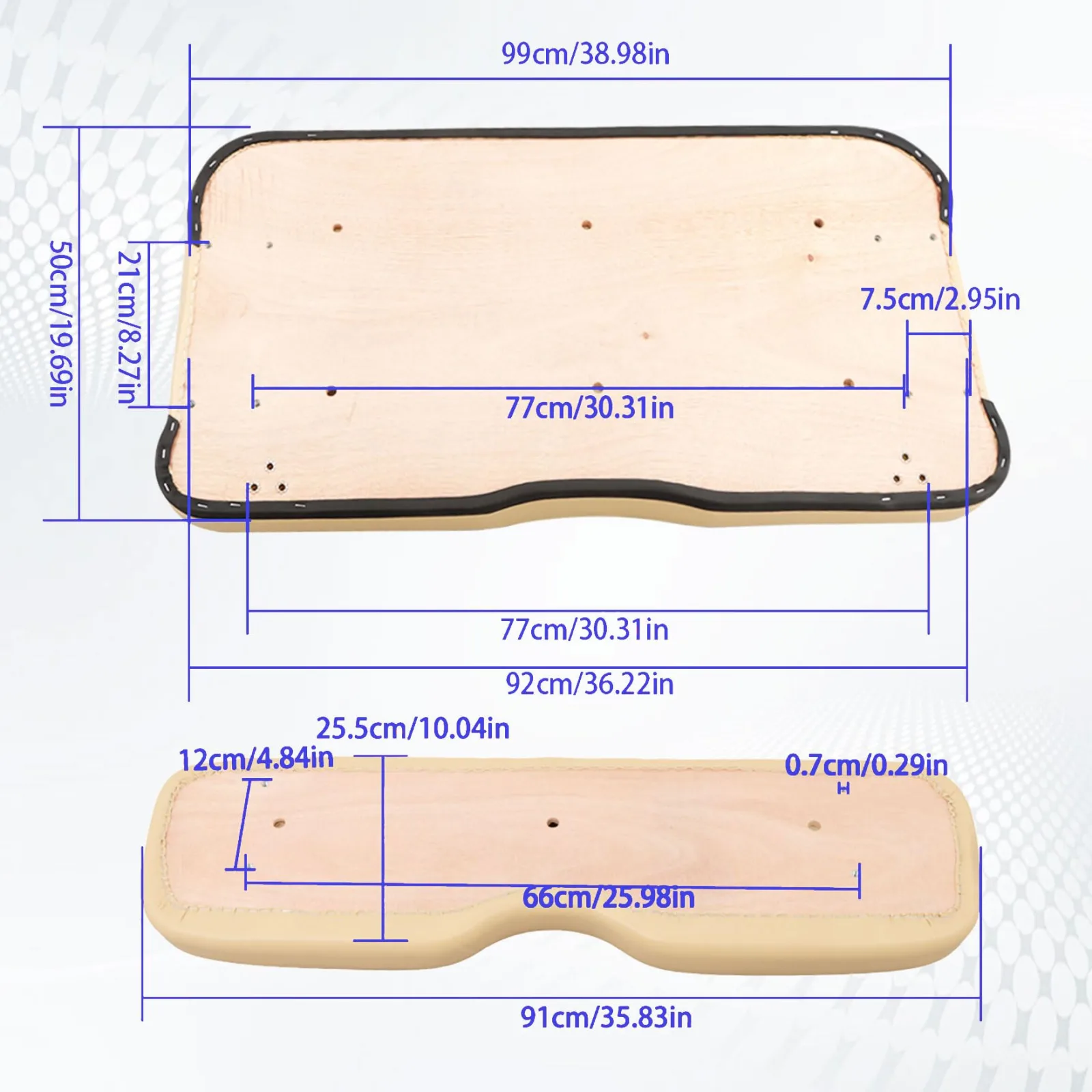 waltyotur Beige Front Seat Cushions for E-Z-GO RXV image 4