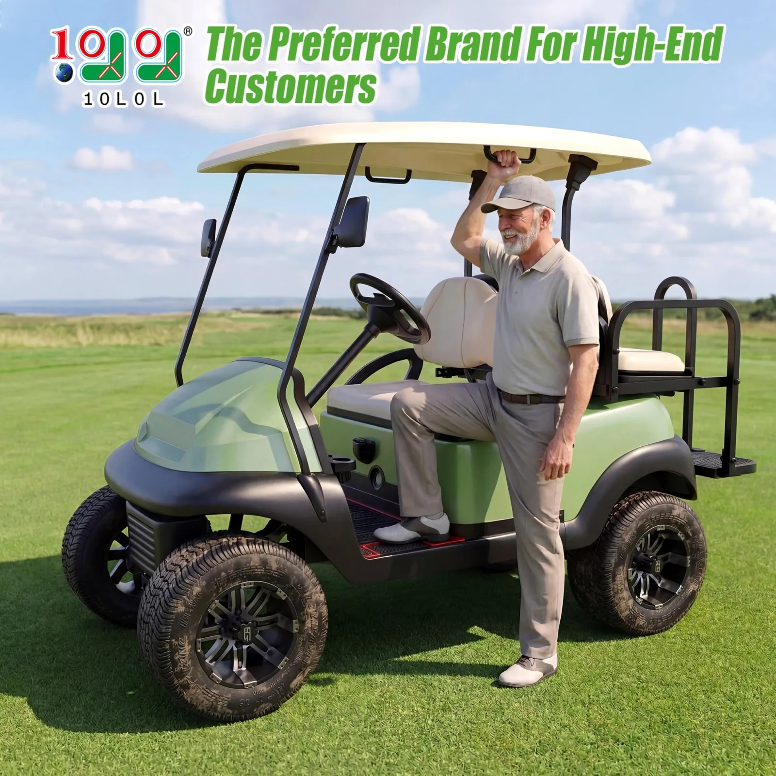 10L0L Golf Cart Roof Grab Handle for EZGO, Club Car & Yamaha image 2