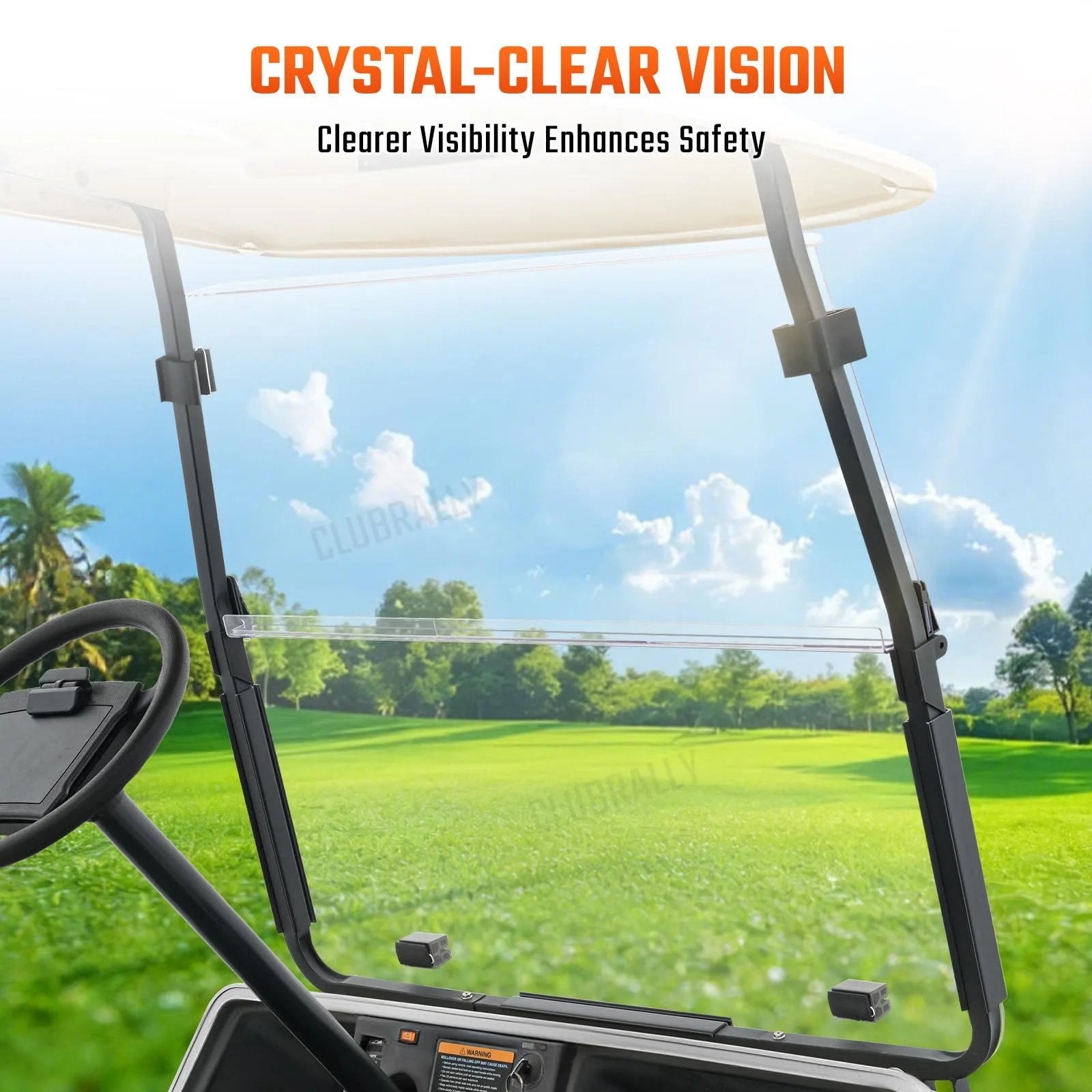 CLUBRALLY Foldable Windshield for Club Car DS 2000+ image 2