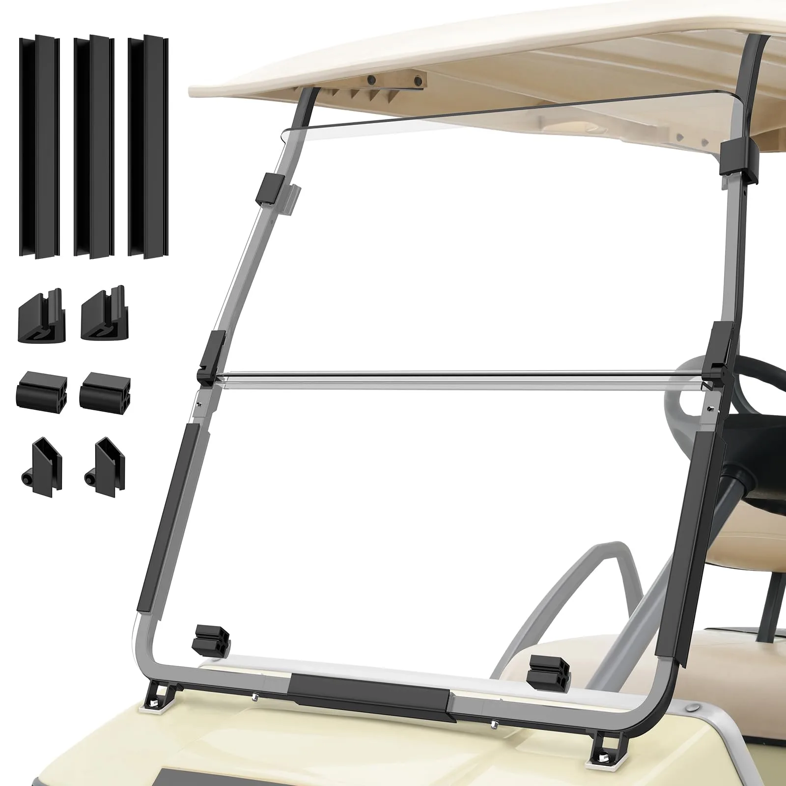CLUBRALLY Foldable Windshield for Club Car DS 2000+