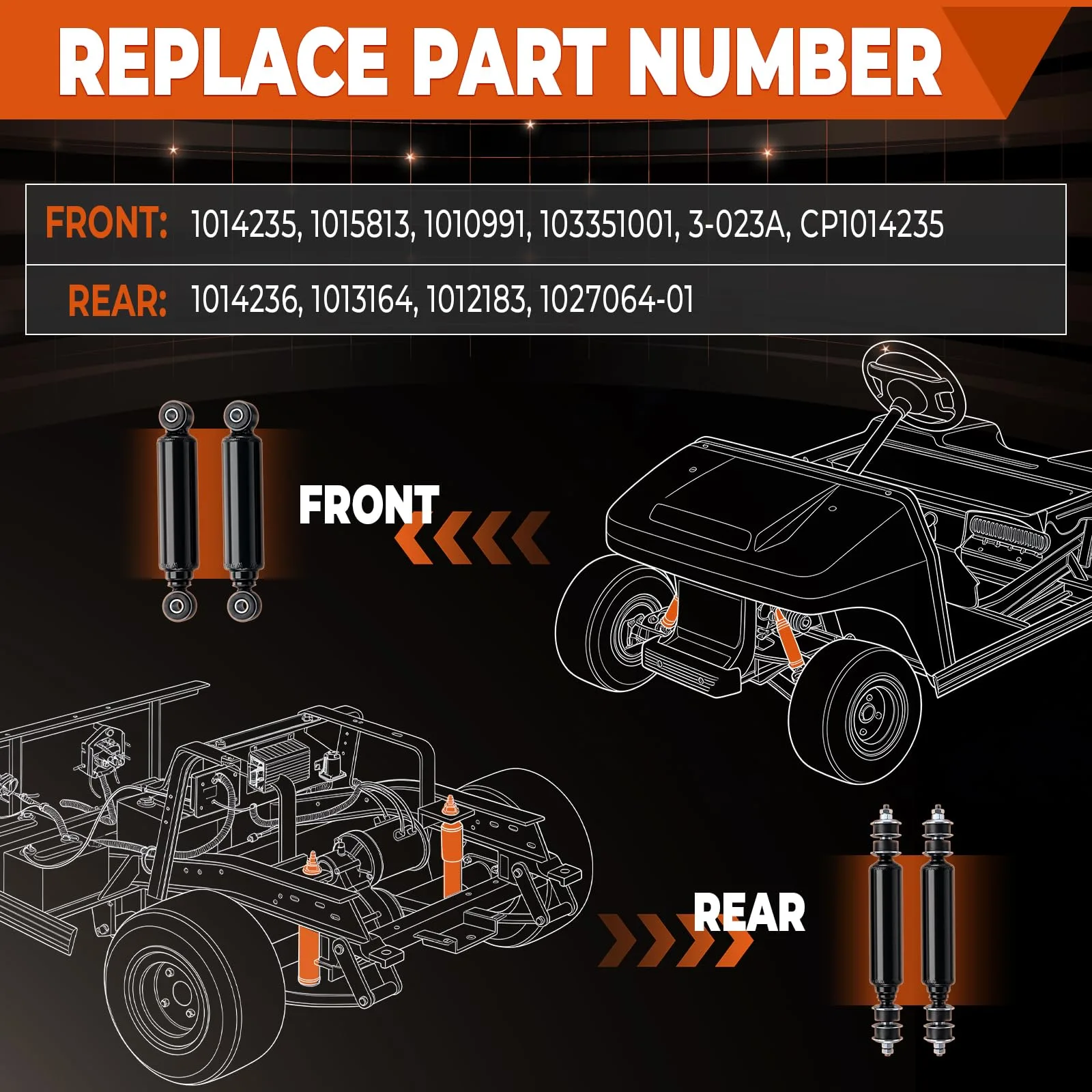 Abliseoum Club Car DS & Precedent Shock Absorber Kit image 3