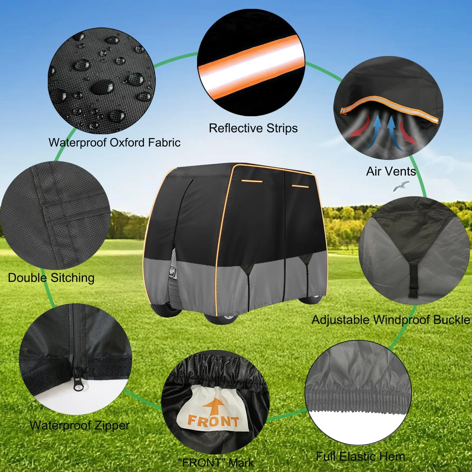 INEZARI INE003 4-Passenger Golf Cart Cover image 2