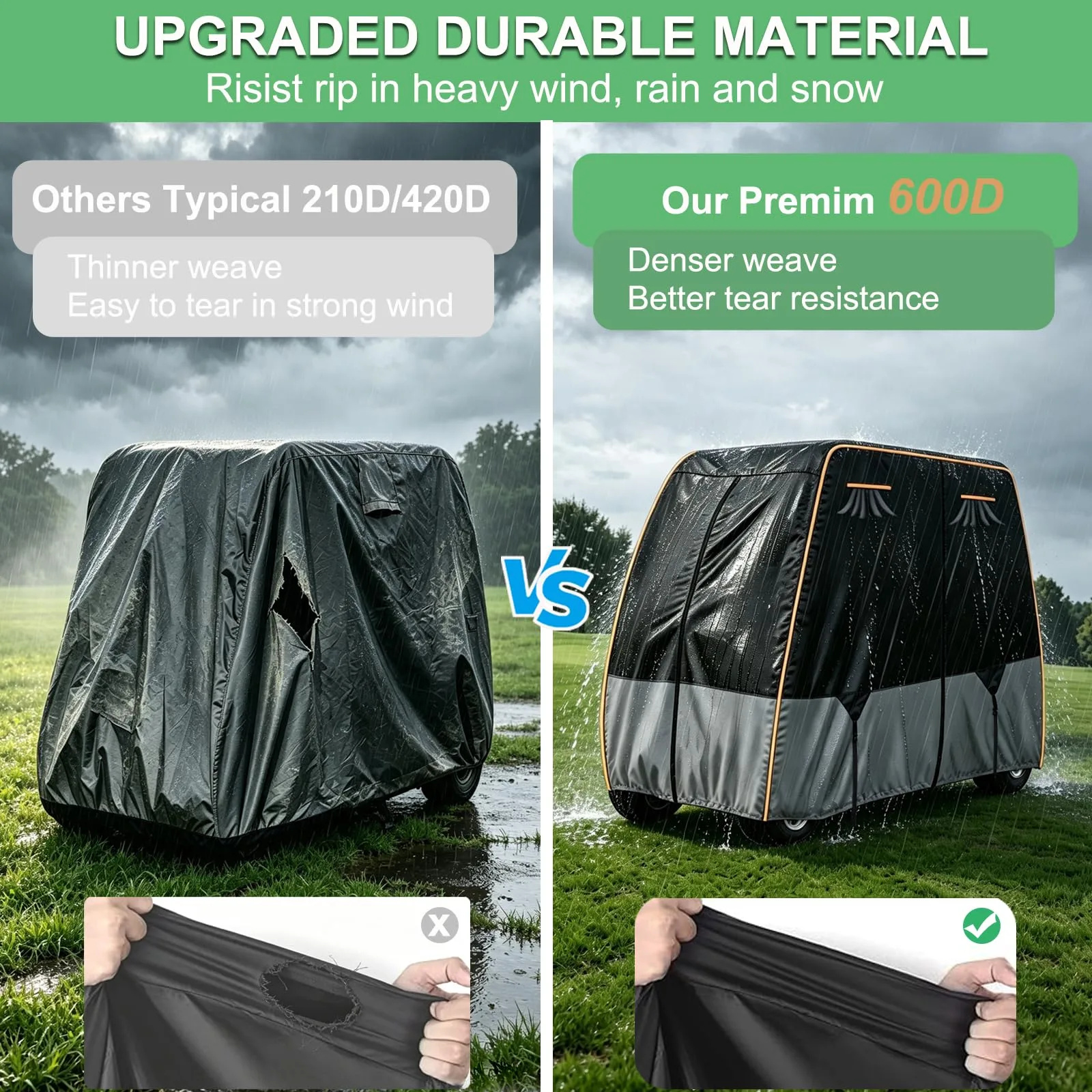 INEZARI INE003 4-Passenger Golf Cart Cover image 3