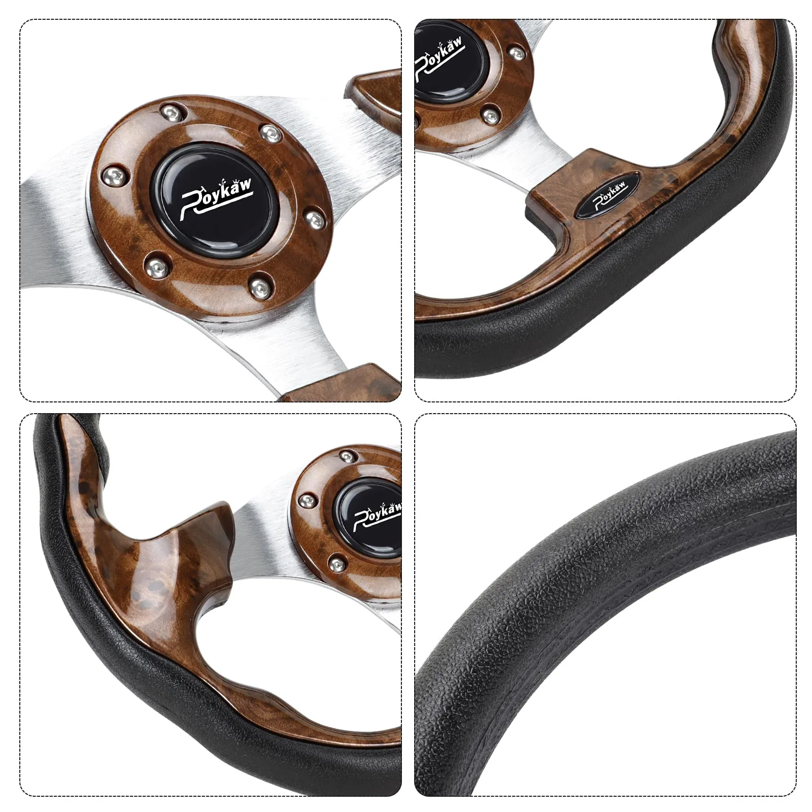 Roykaw 12.5-Inch Golf Cart Steering Wheel ROY-0428WG-01 image 4