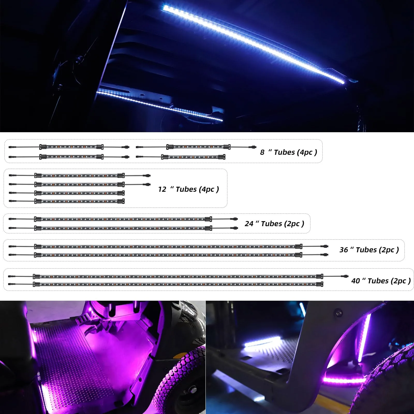 Roykaw Golf Cart LED Underglow Light Kit ROY-0441BK-01 image 4