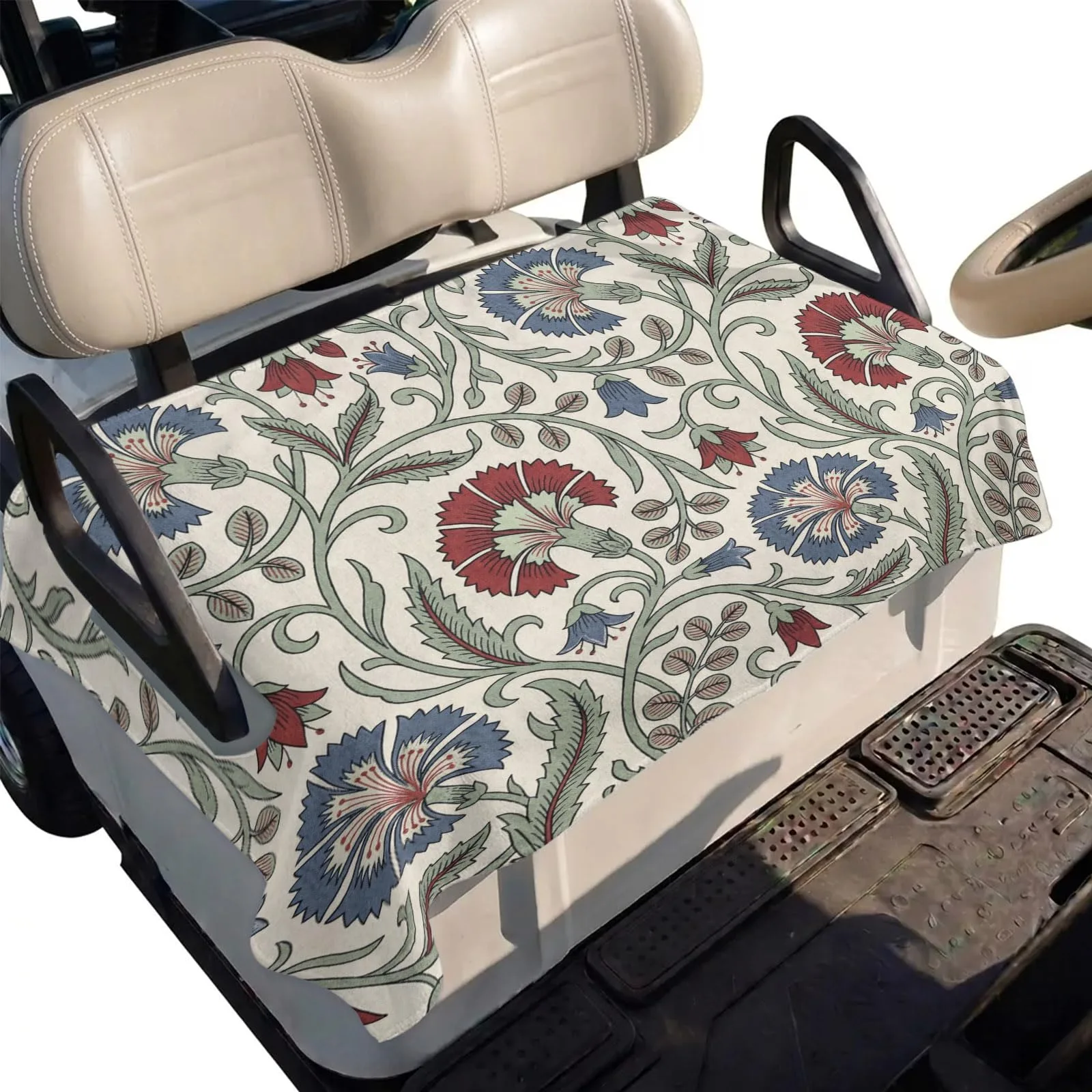 DecorLovee Golf Cart Seat Cover 51 x 31-Inch Floral