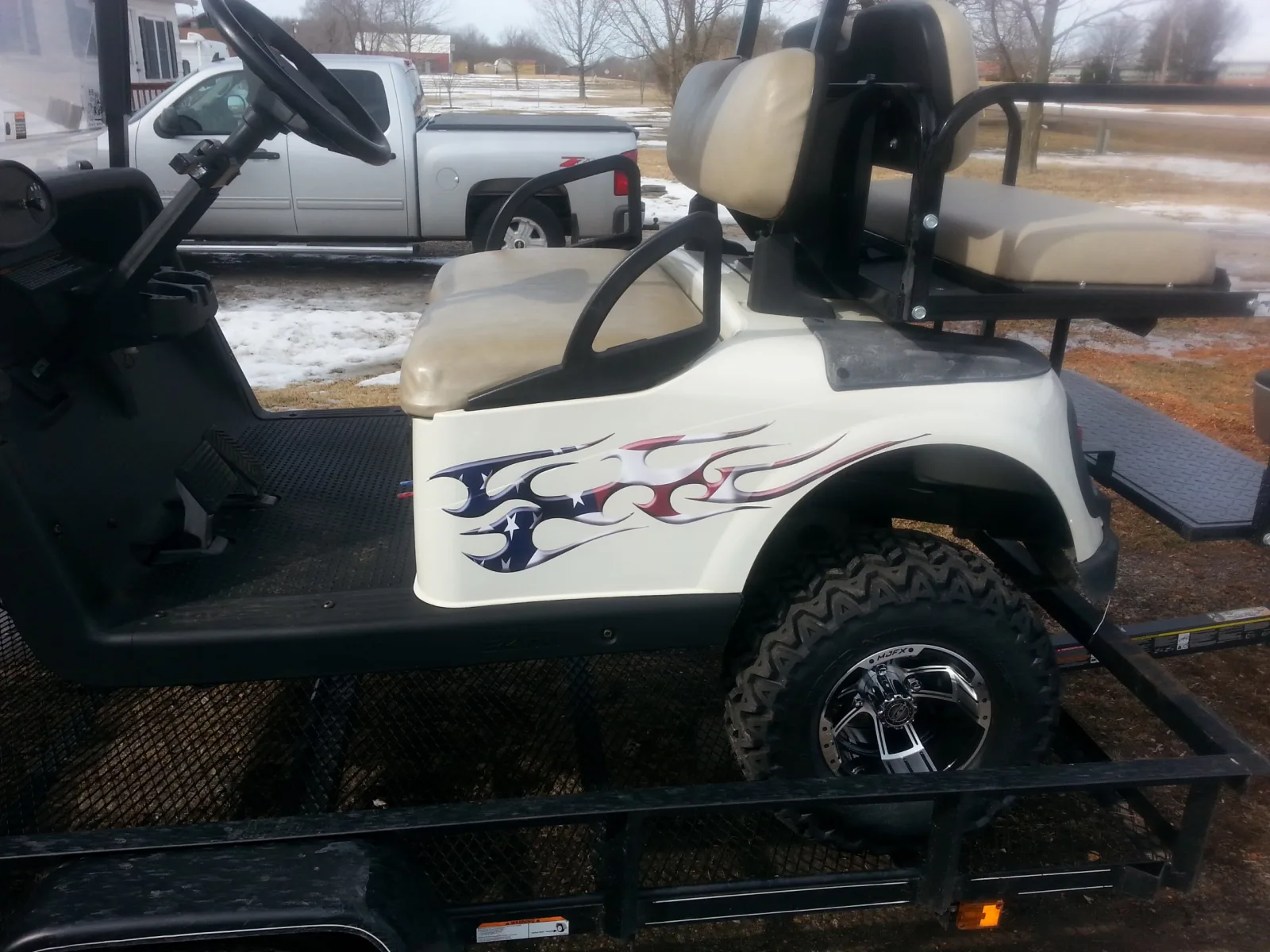 Tribal Flame Golf Cart Decal Set for EZGO, Club Car & Yamaha image 4